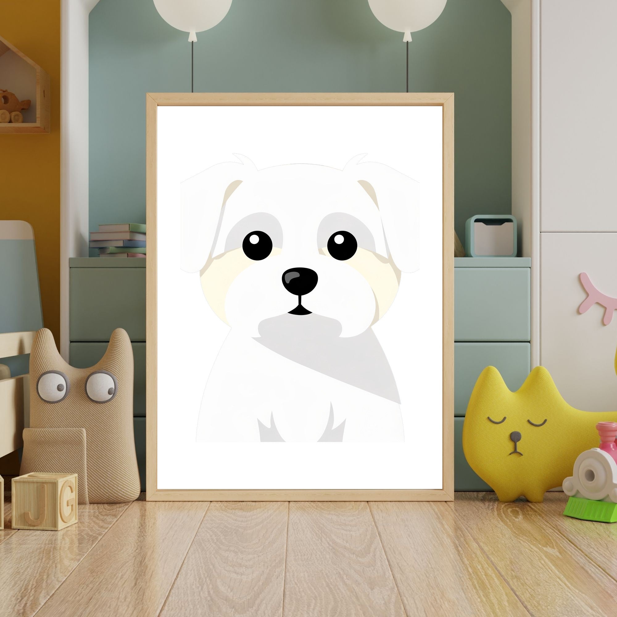 Bold Block Art Print - Framed Nursery Mockup