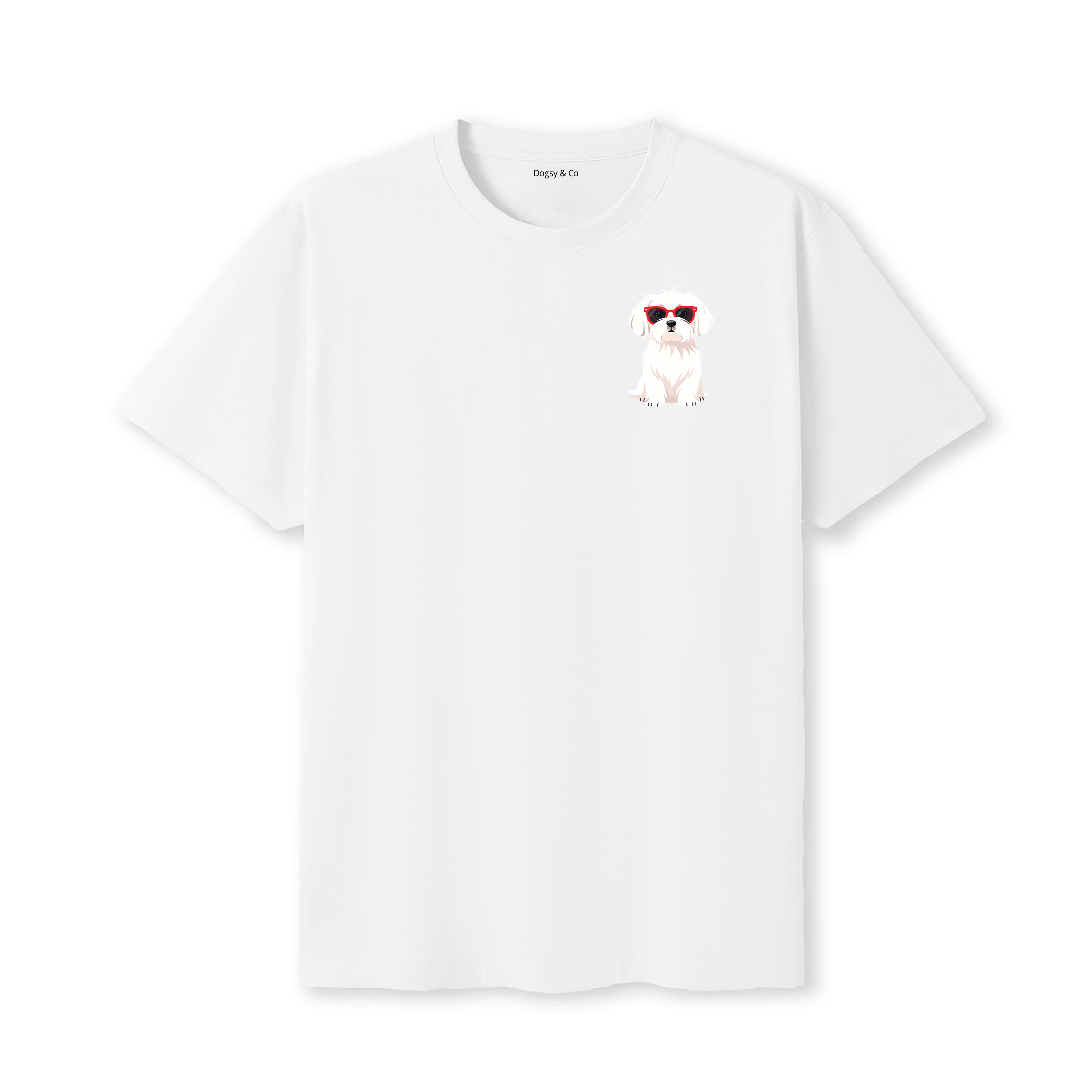 Maltese Cool Dog T-Shirt - White