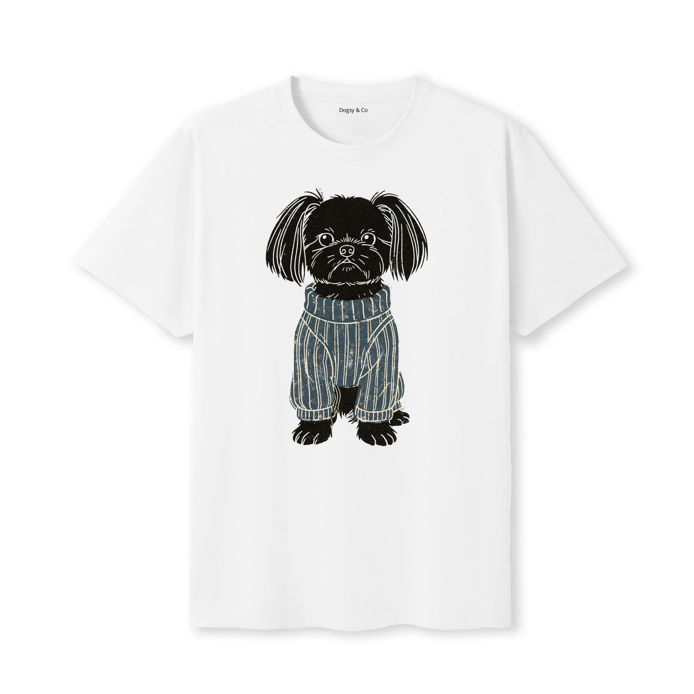Maltese Jumper Dog T-Shirt - White