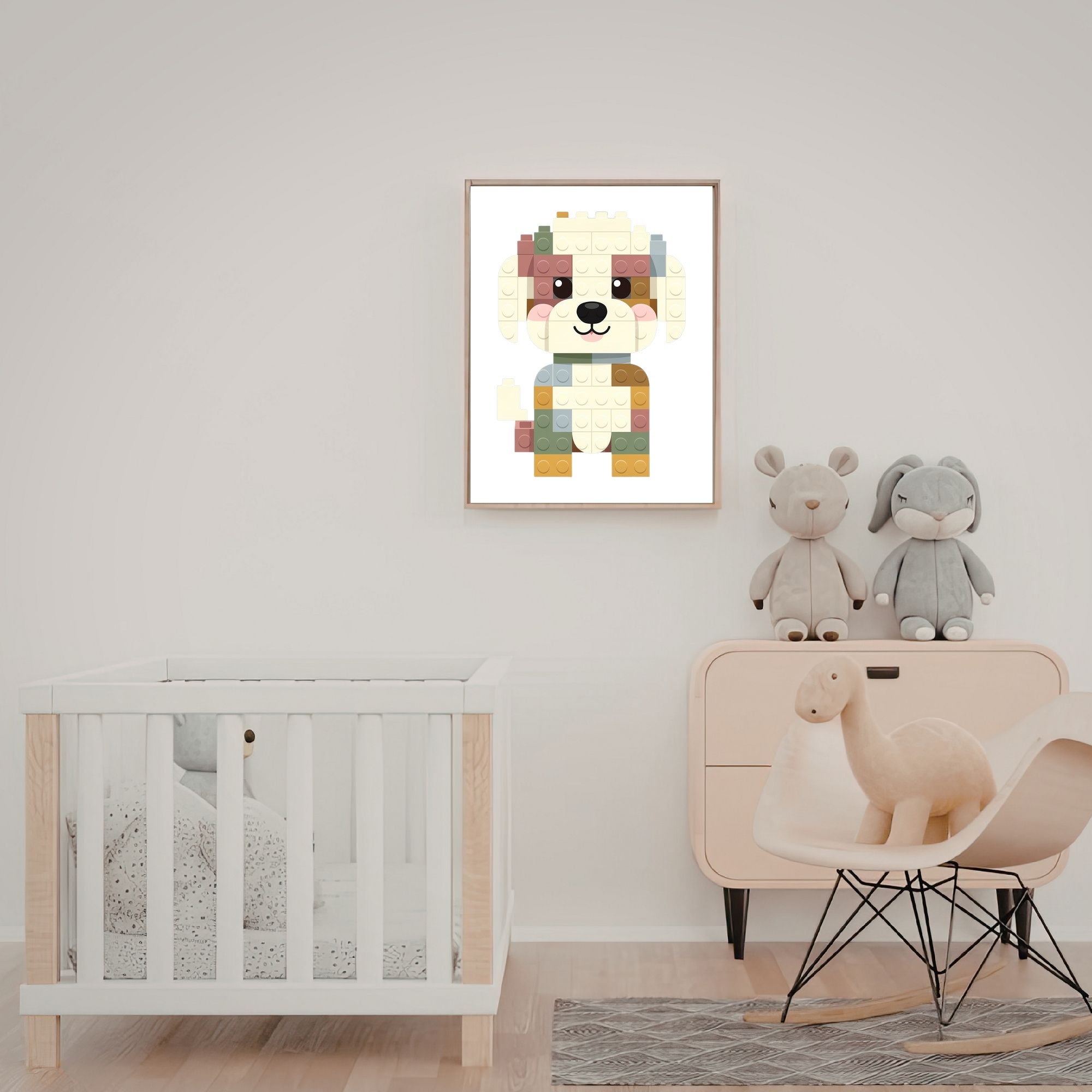Maltese Lego Dog - White