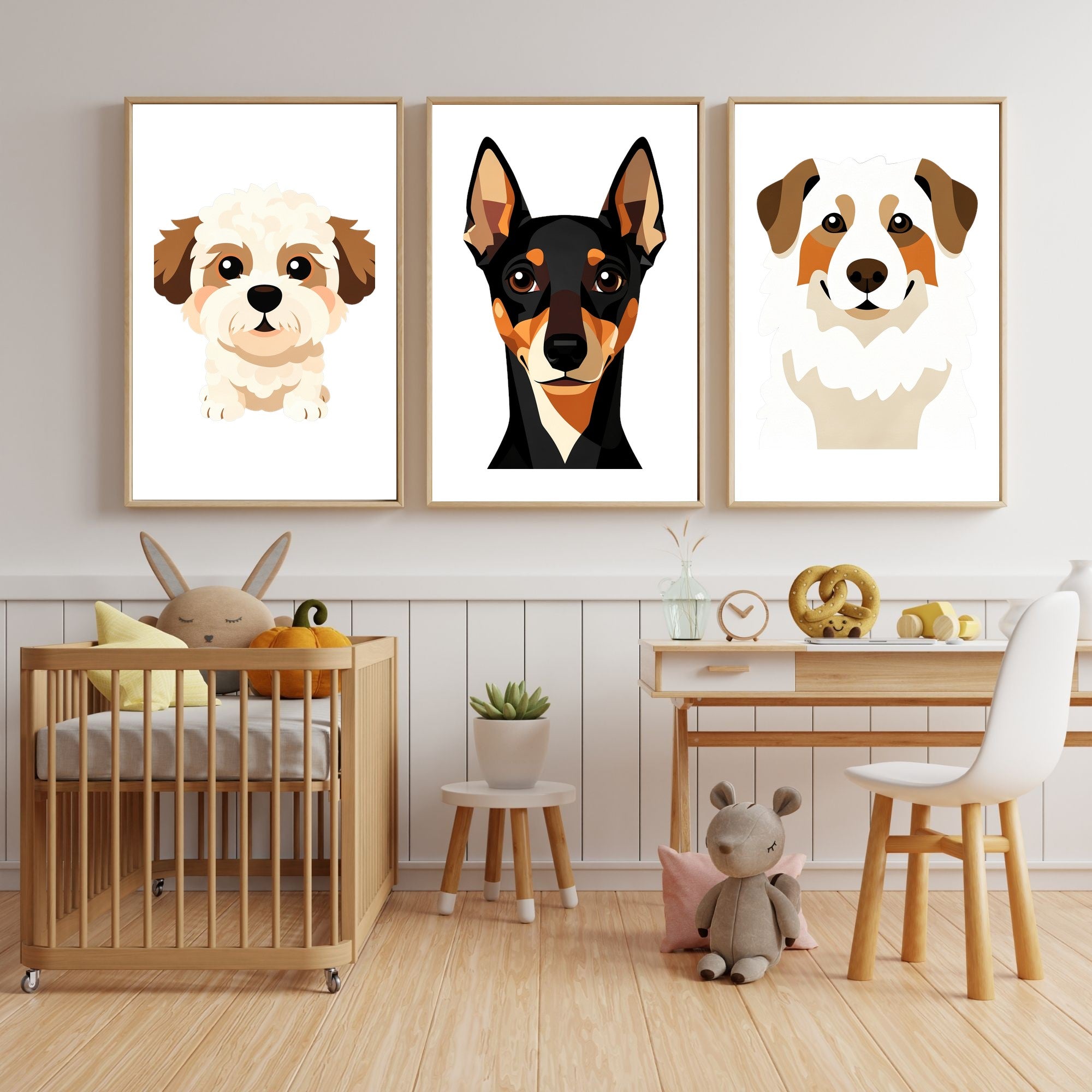 Bold Block Art Print - Framed Nursery Mockup