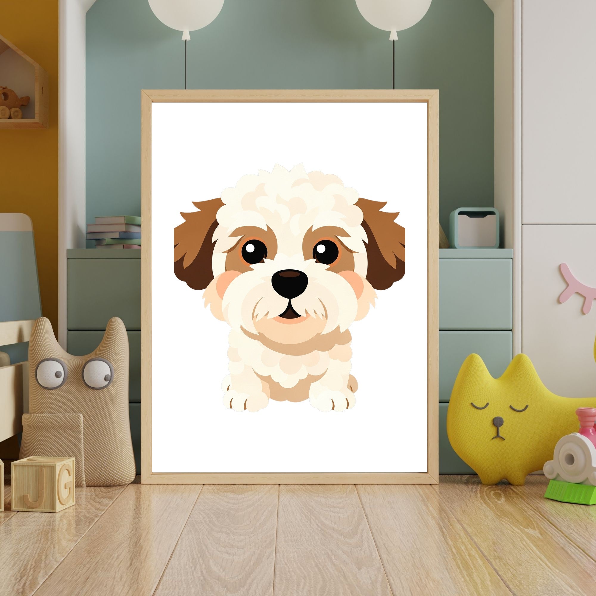 Bold Block Art Print - Framed Nursery Mockup