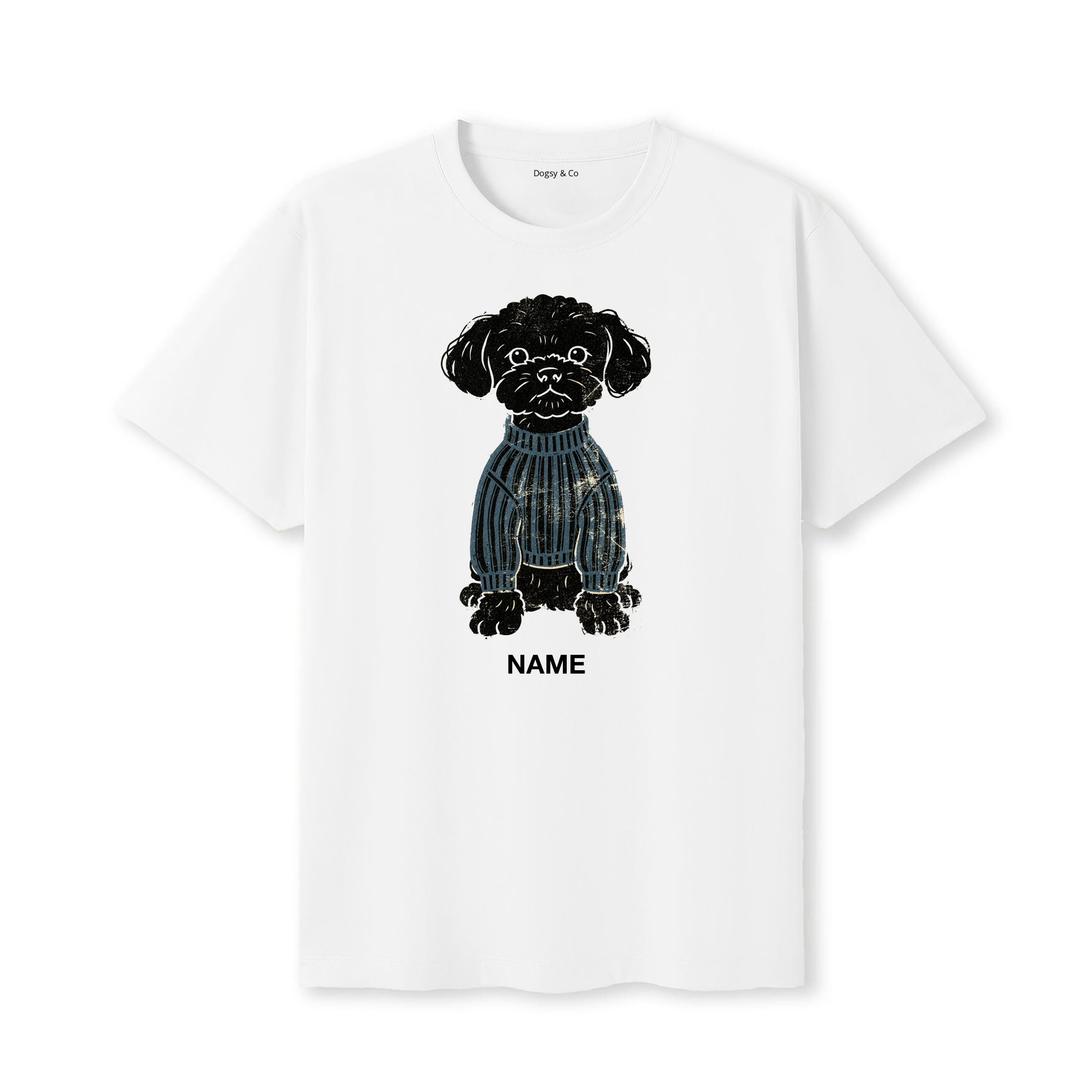 Maltipoo Jumper Dog Custom T-Shirt - White