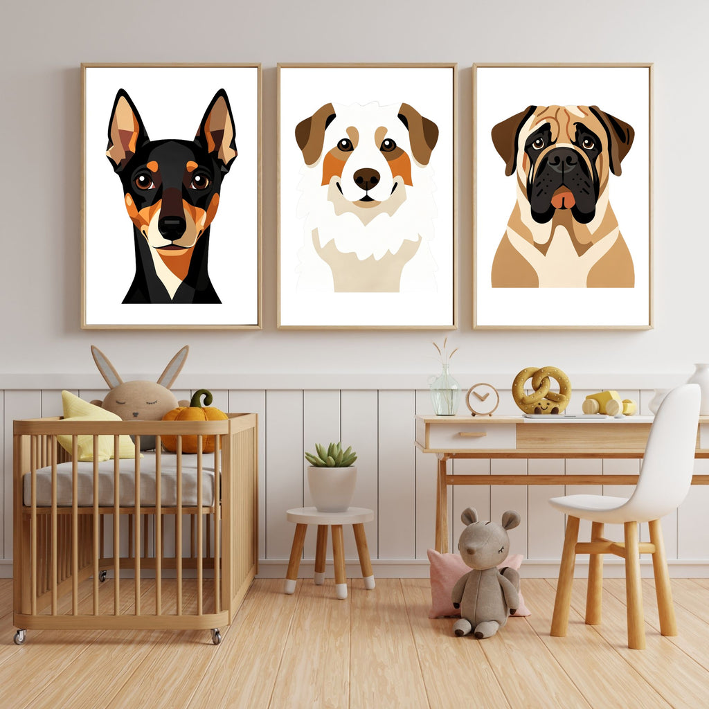 Bold Block Art Print - Framed Nursery Mockup