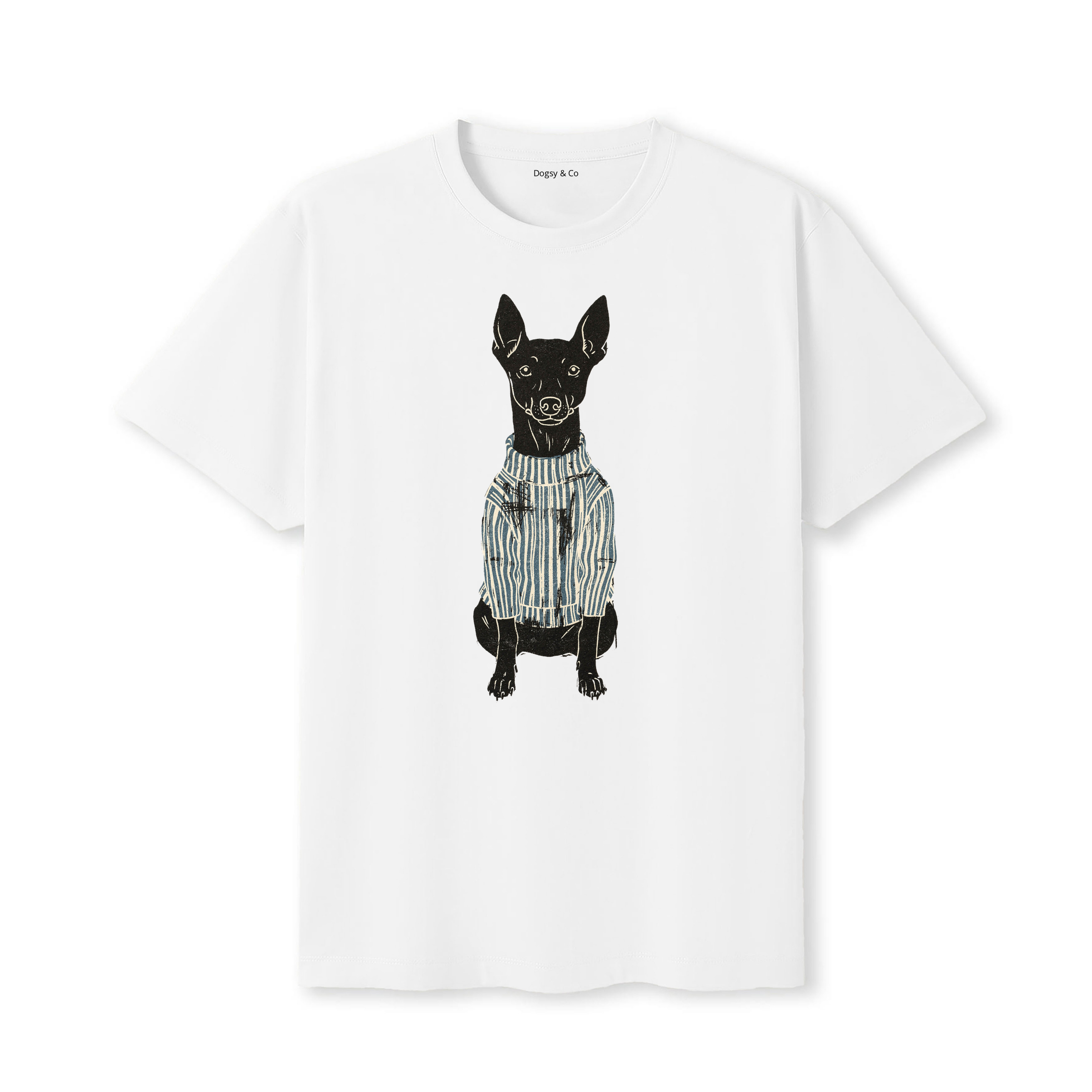Manchester Terrier Jumper Dog T-Shirt - White