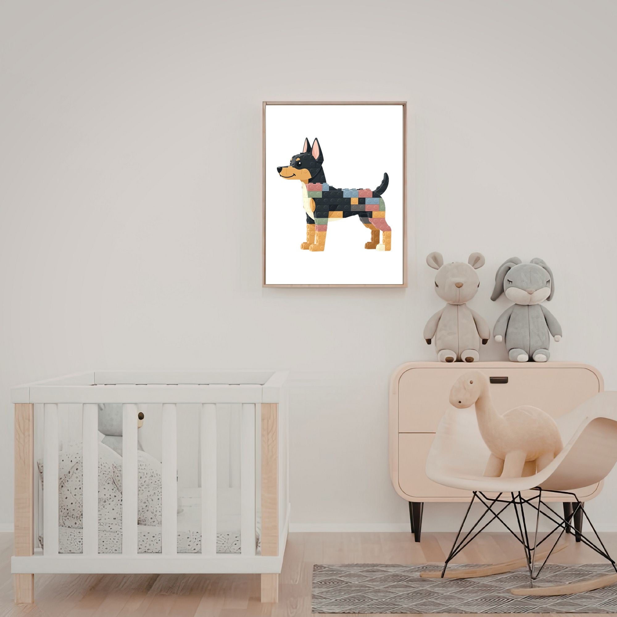 Manchester Terrier Lego Dog - White