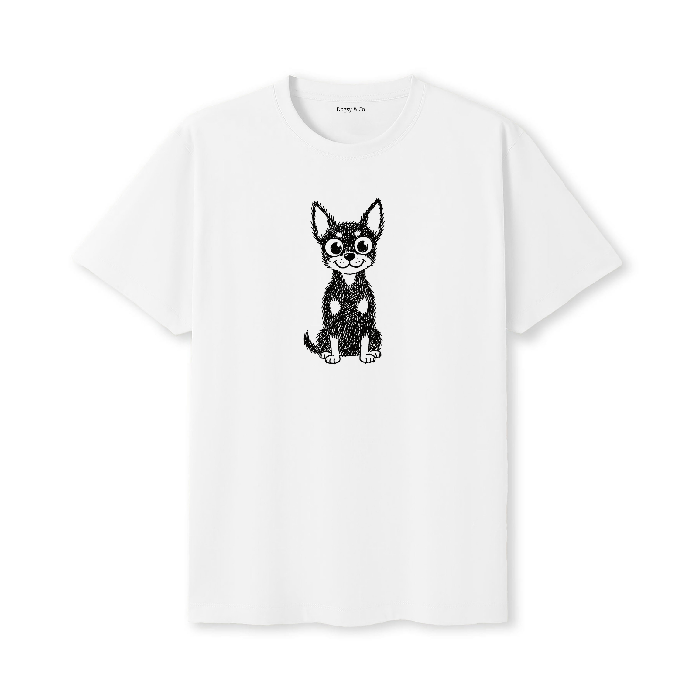 Manchester Terrier Scraggy Dog T-Shirt - White