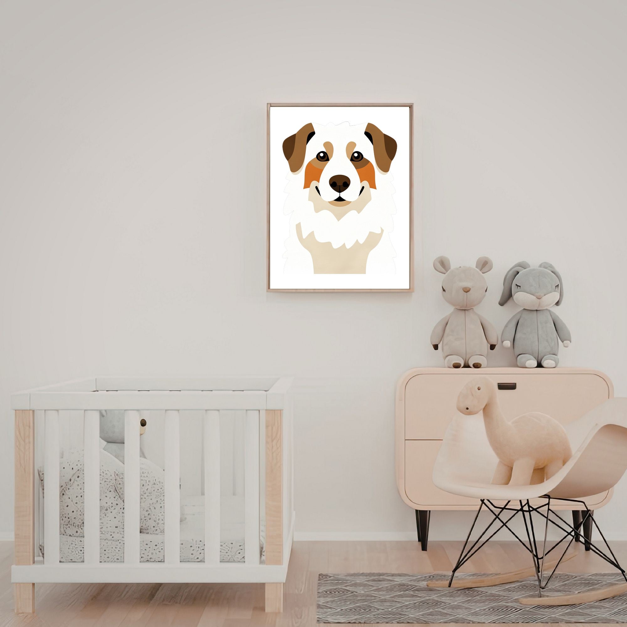 Bold Block Art Print - Framed Nursery Mockup