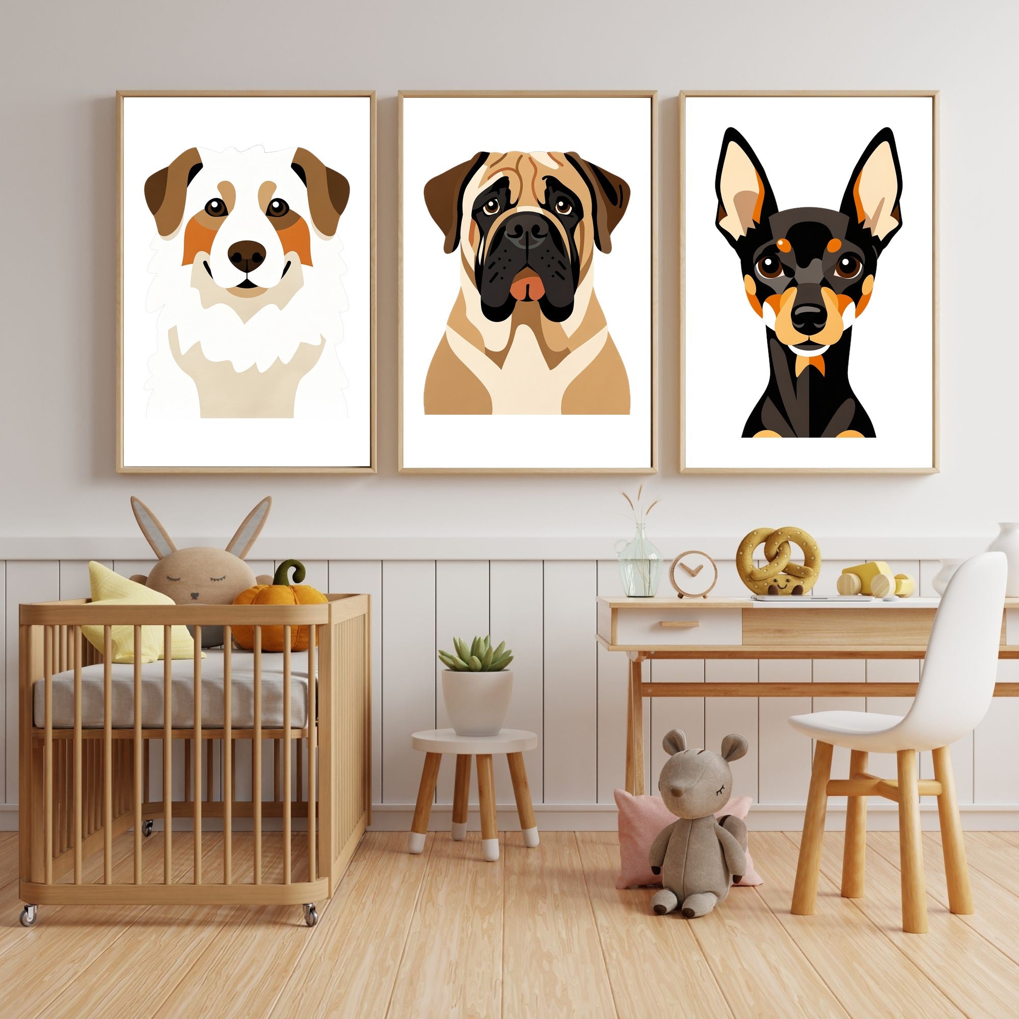 Bold Block Art Print - Framed Nursery Mockup