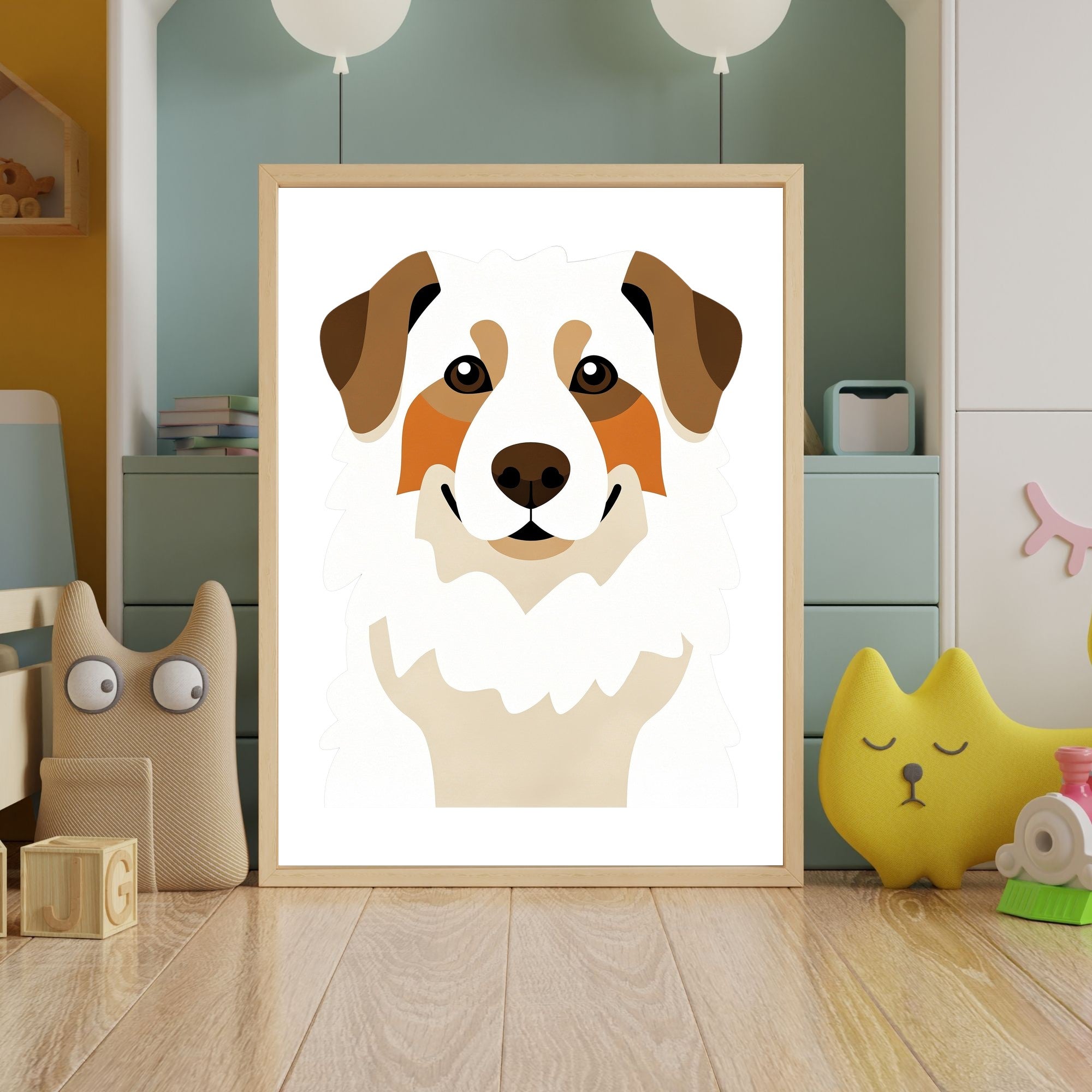 Bold Block Art Print - Framed Nursery Mockup