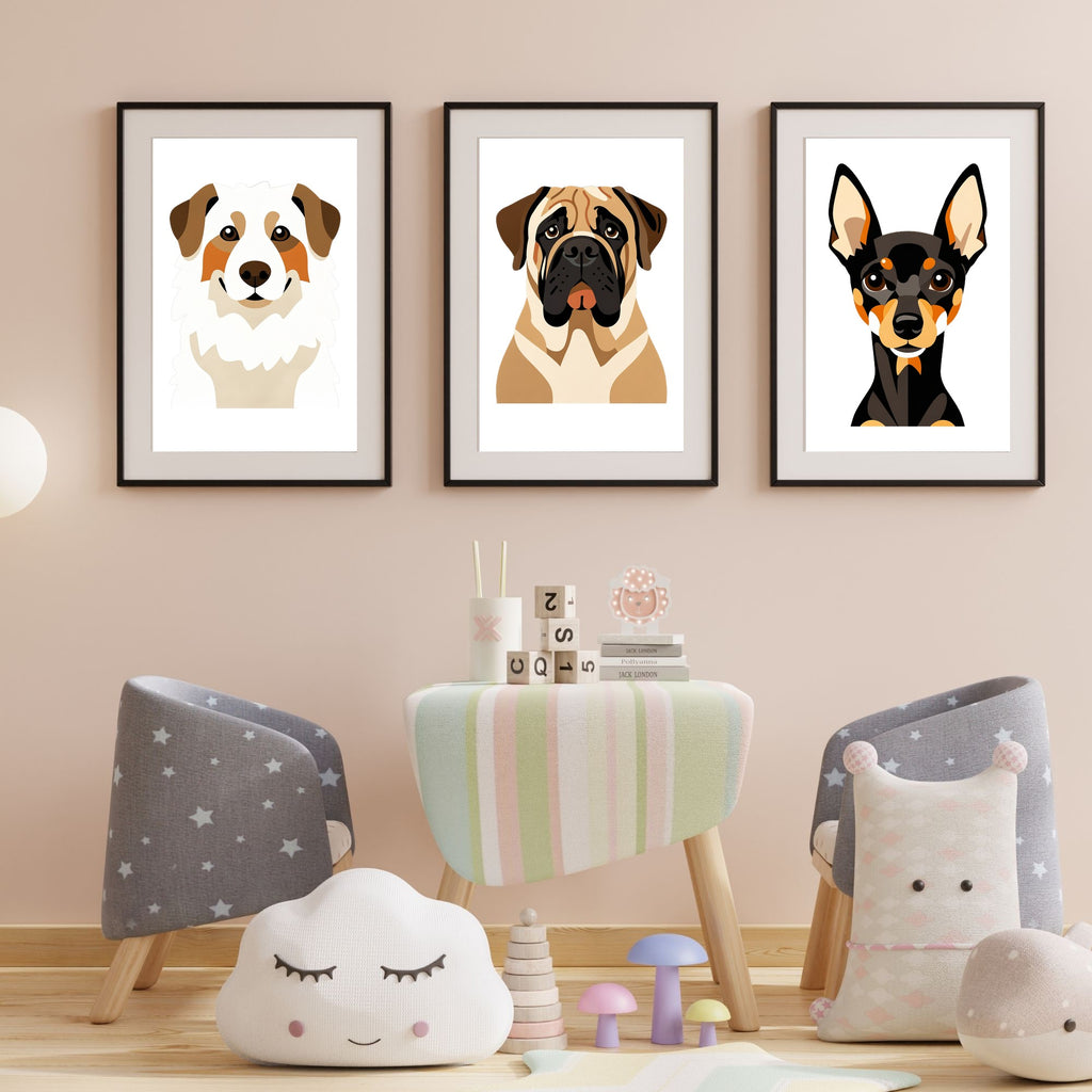 Bold Block Art Print - Framed Nursery Mockup