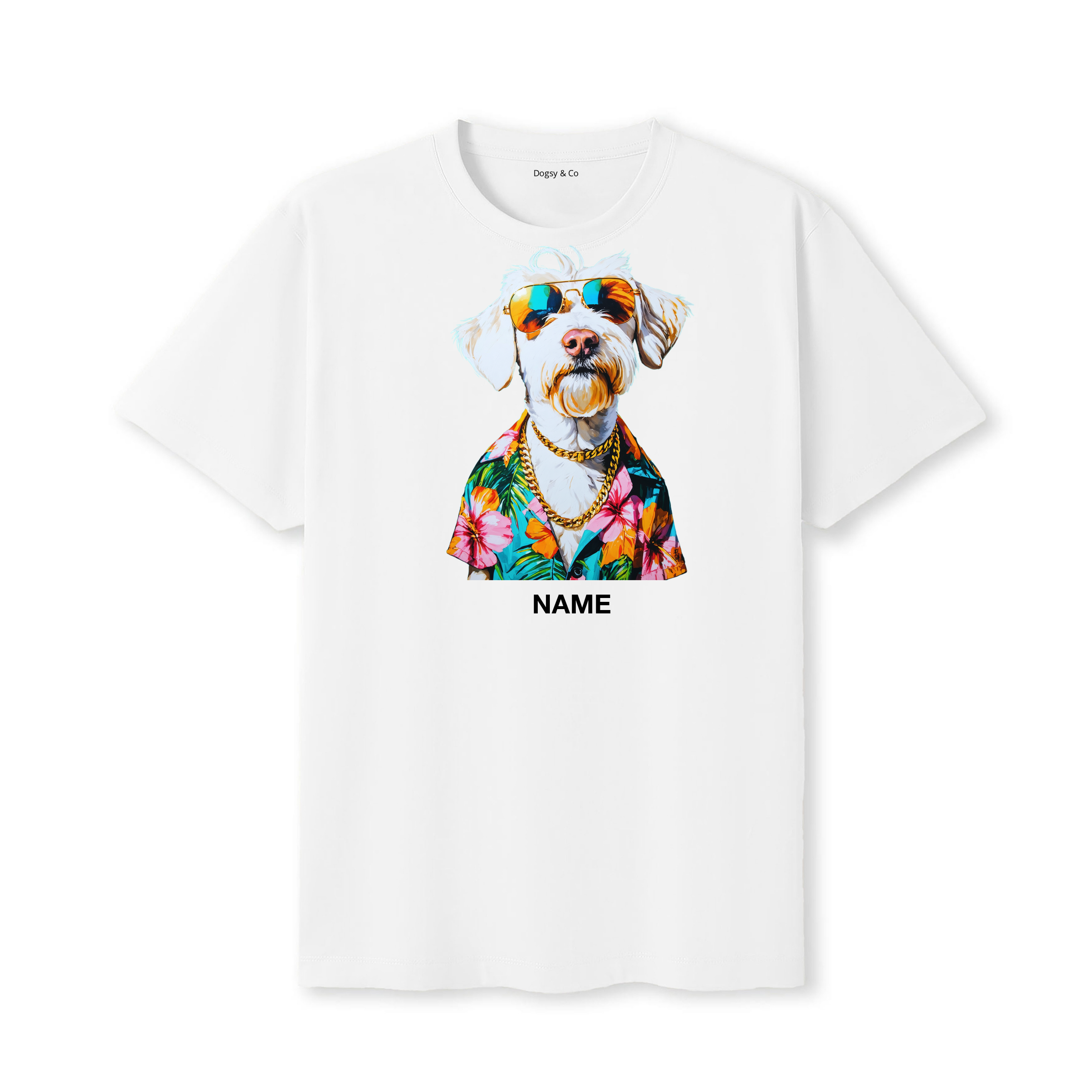 Maremma Sheepdog Hawaii Dog Custom T-Shirt - White