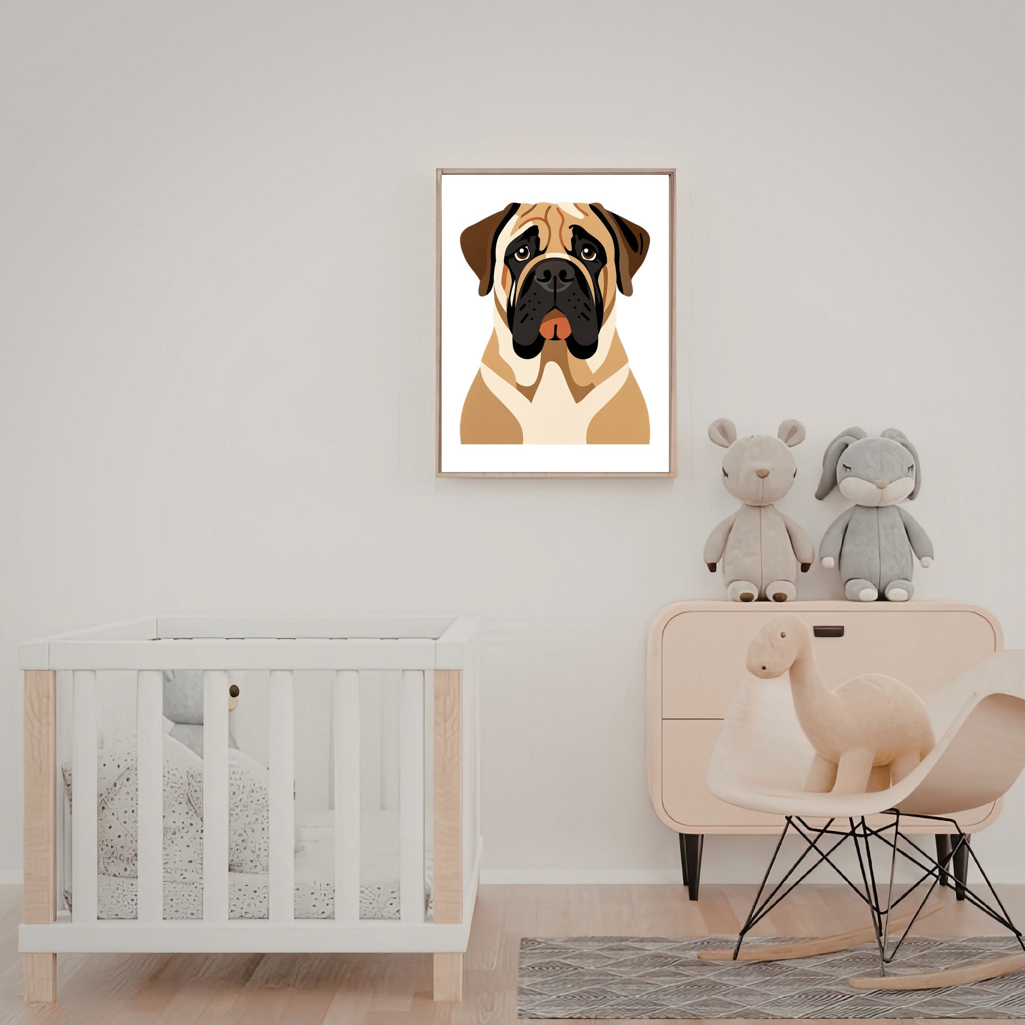 Bold Block Art Print - Framed Nursery Mockup