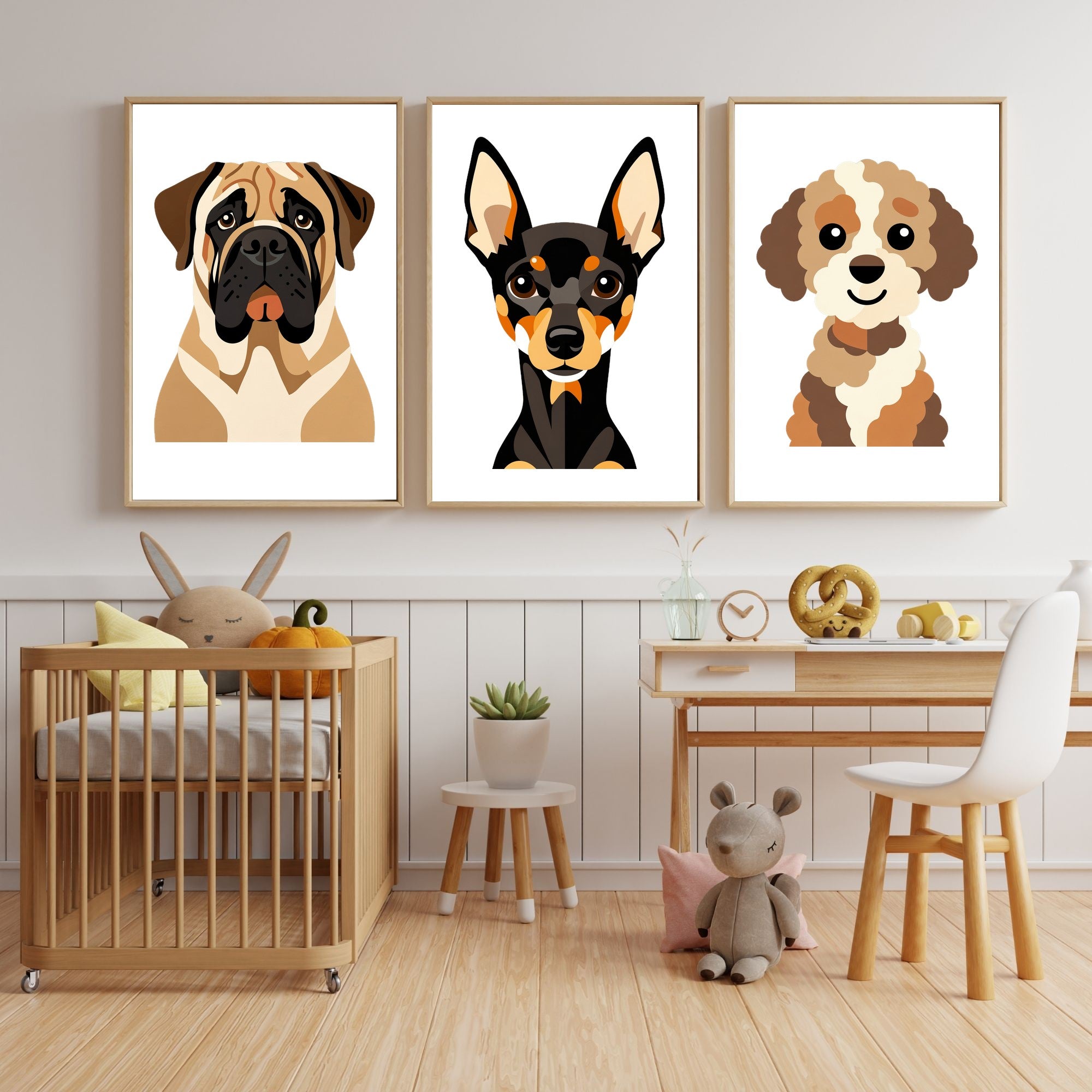Bold Block Art Print - Framed Nursery Mockup