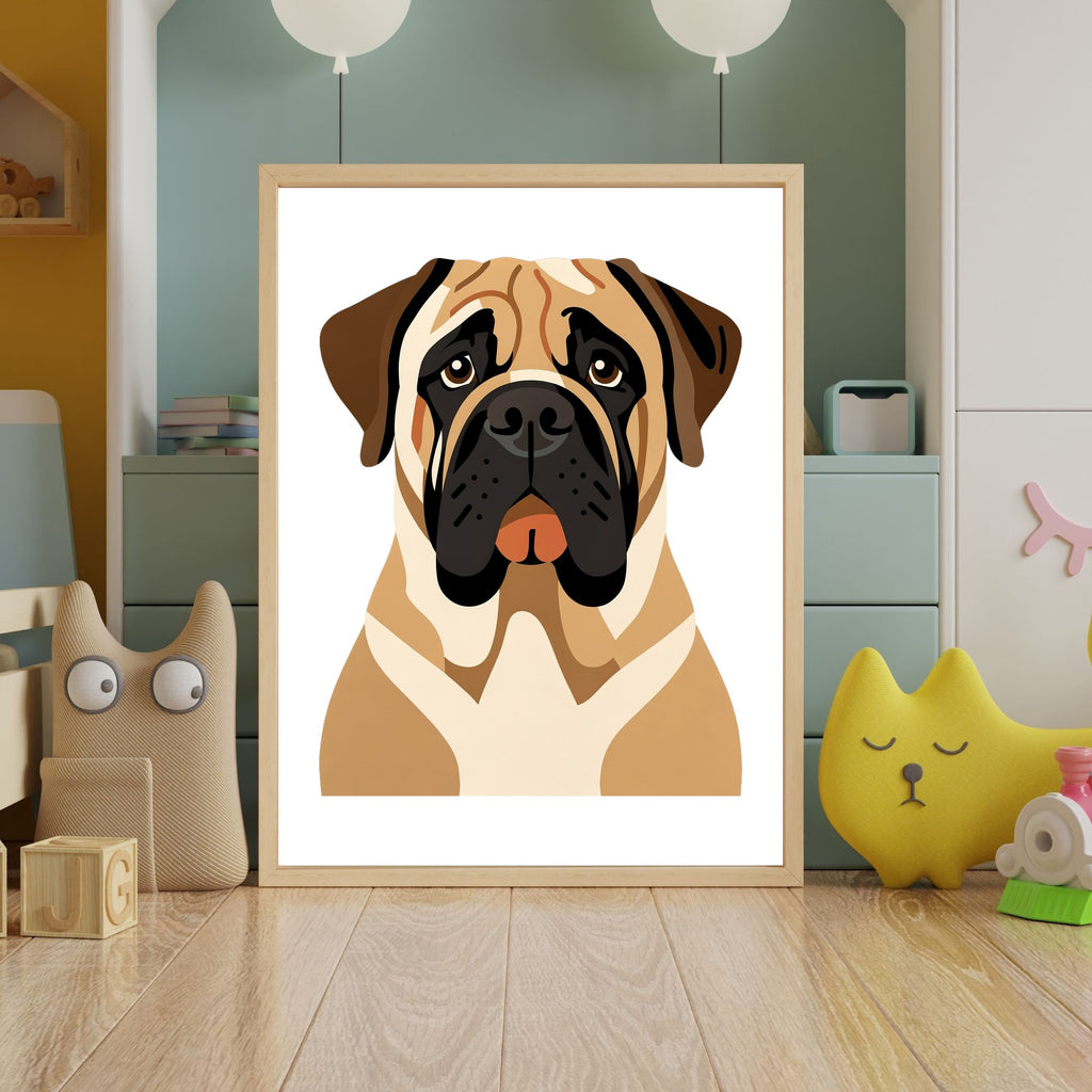Bold Block Art Print - Framed Nursery Mockup