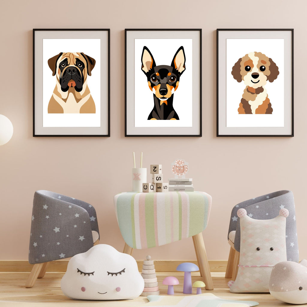 Bold Block Art Print - Framed Nursery Mockup