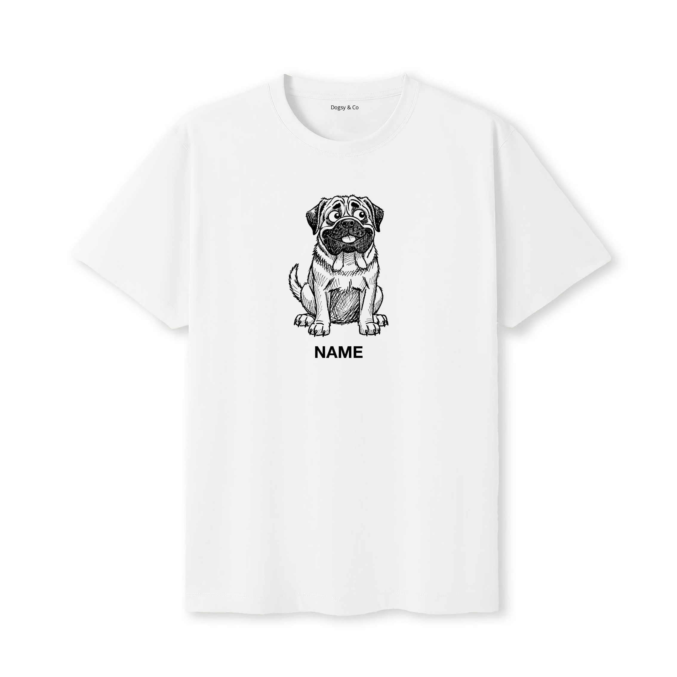 Mastiff Scraggy Dog Custom - White