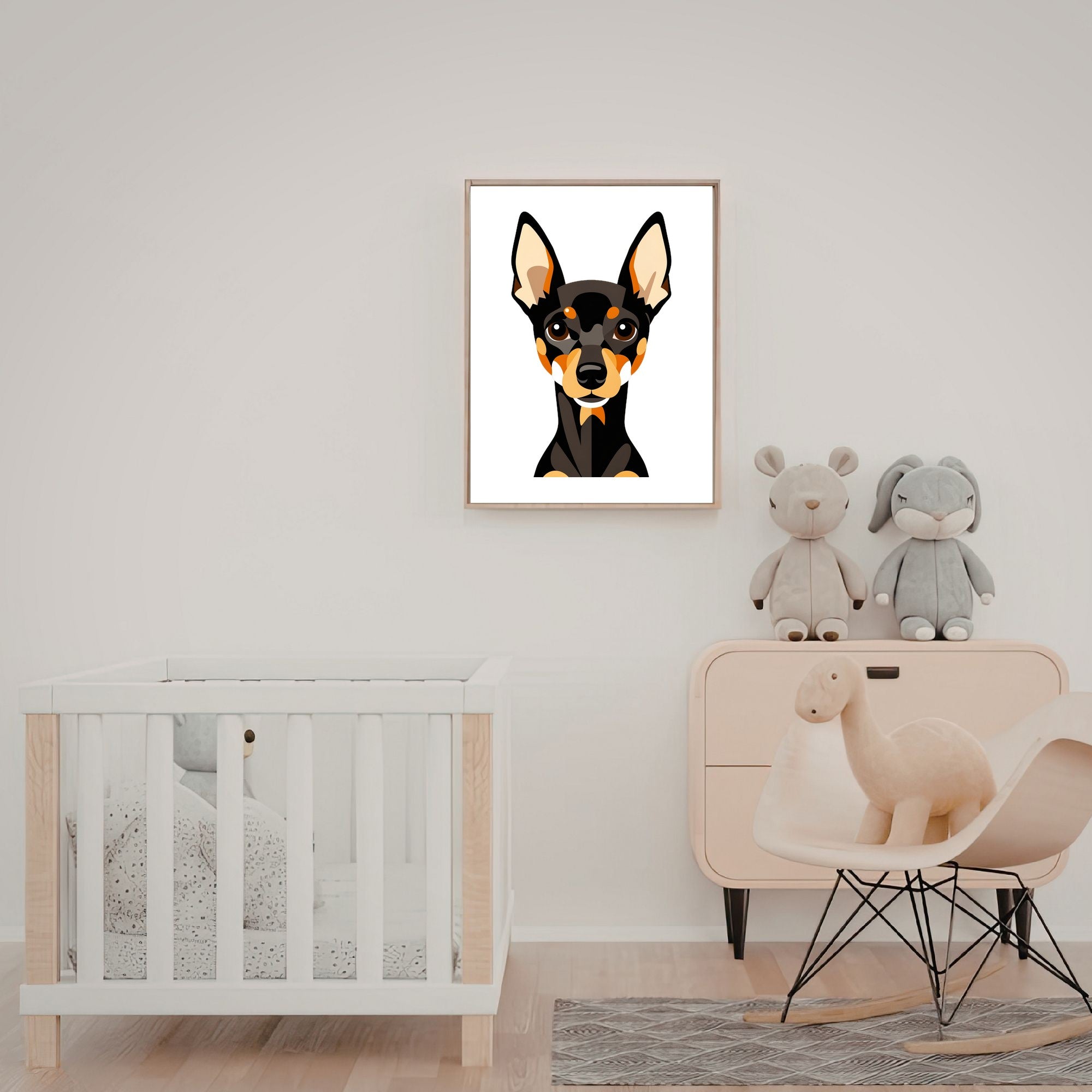 Bold Block Art Print - Framed Nursery Mockup