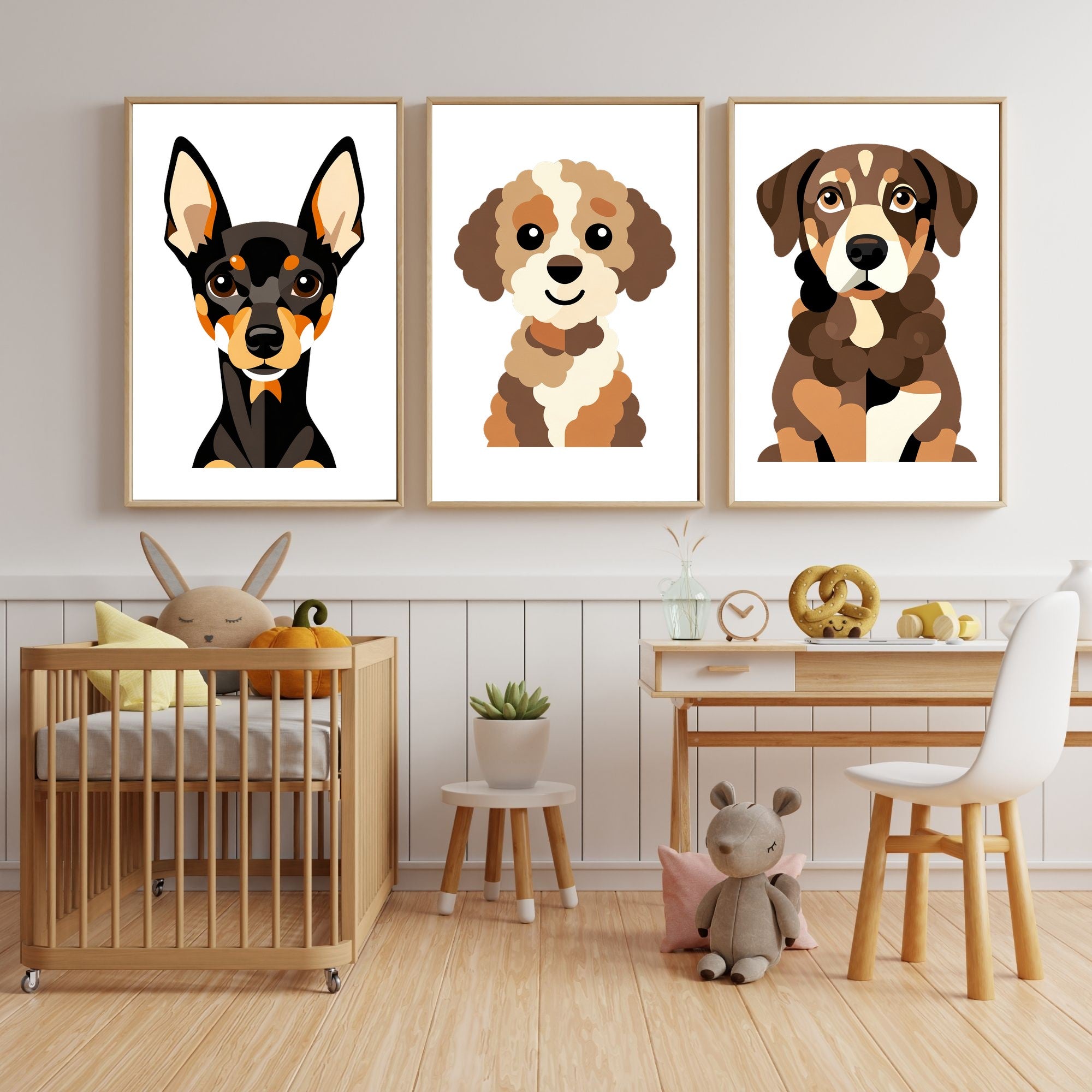 Bold Block Art Print - Framed Nursery Mockup