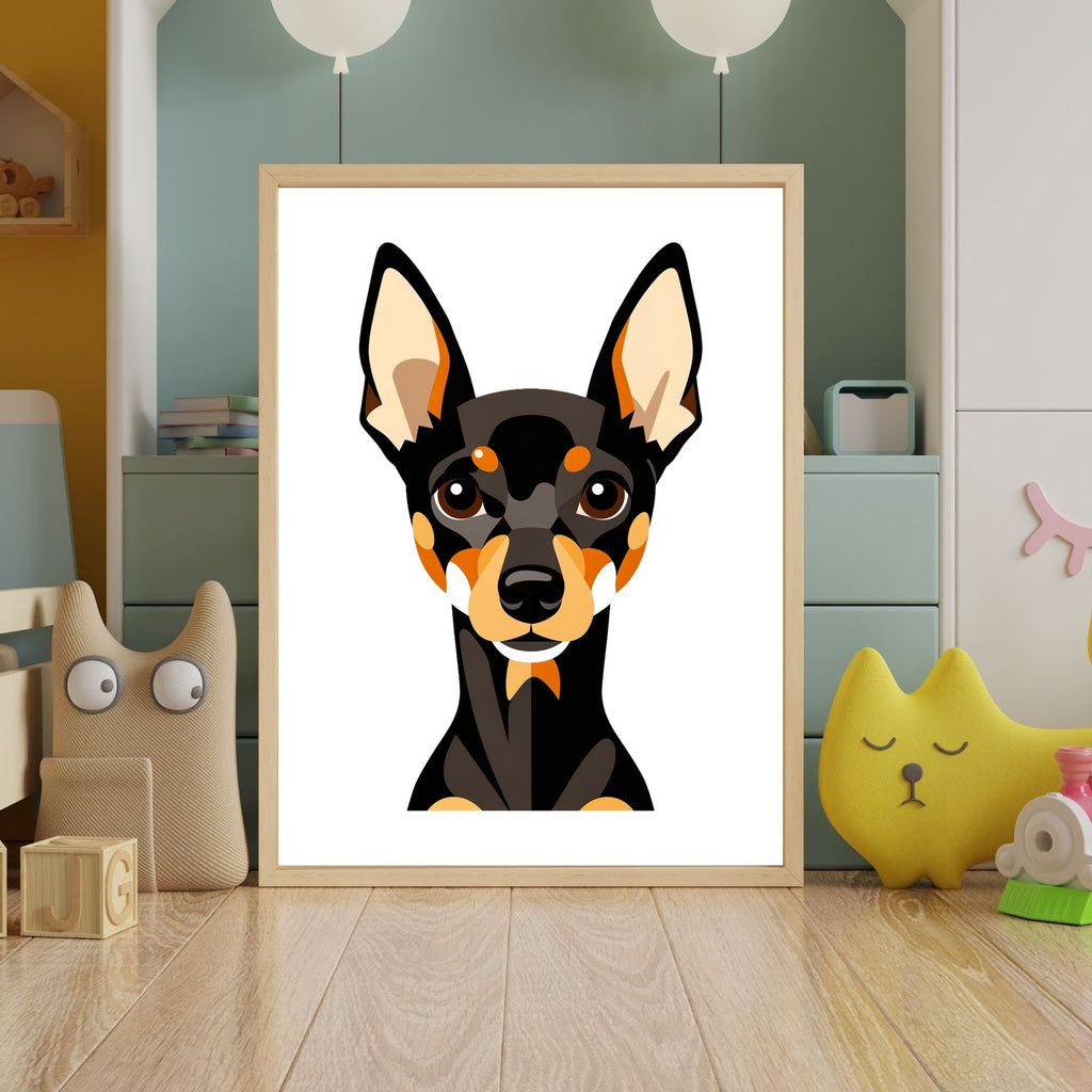 Bold Block Art Print - Framed Nursery Mockup