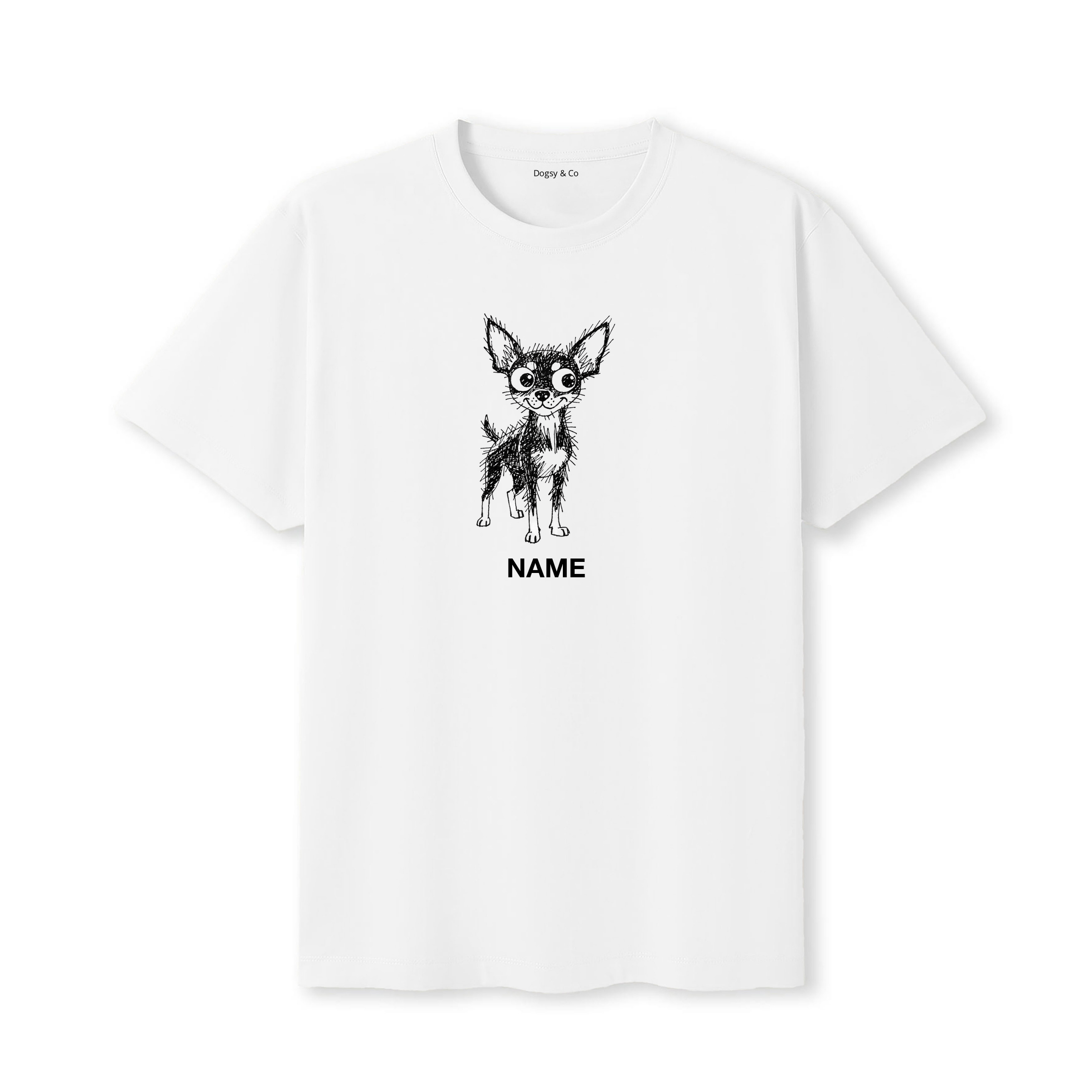 Miniature Pinscher Scraggy Dog Custom - White