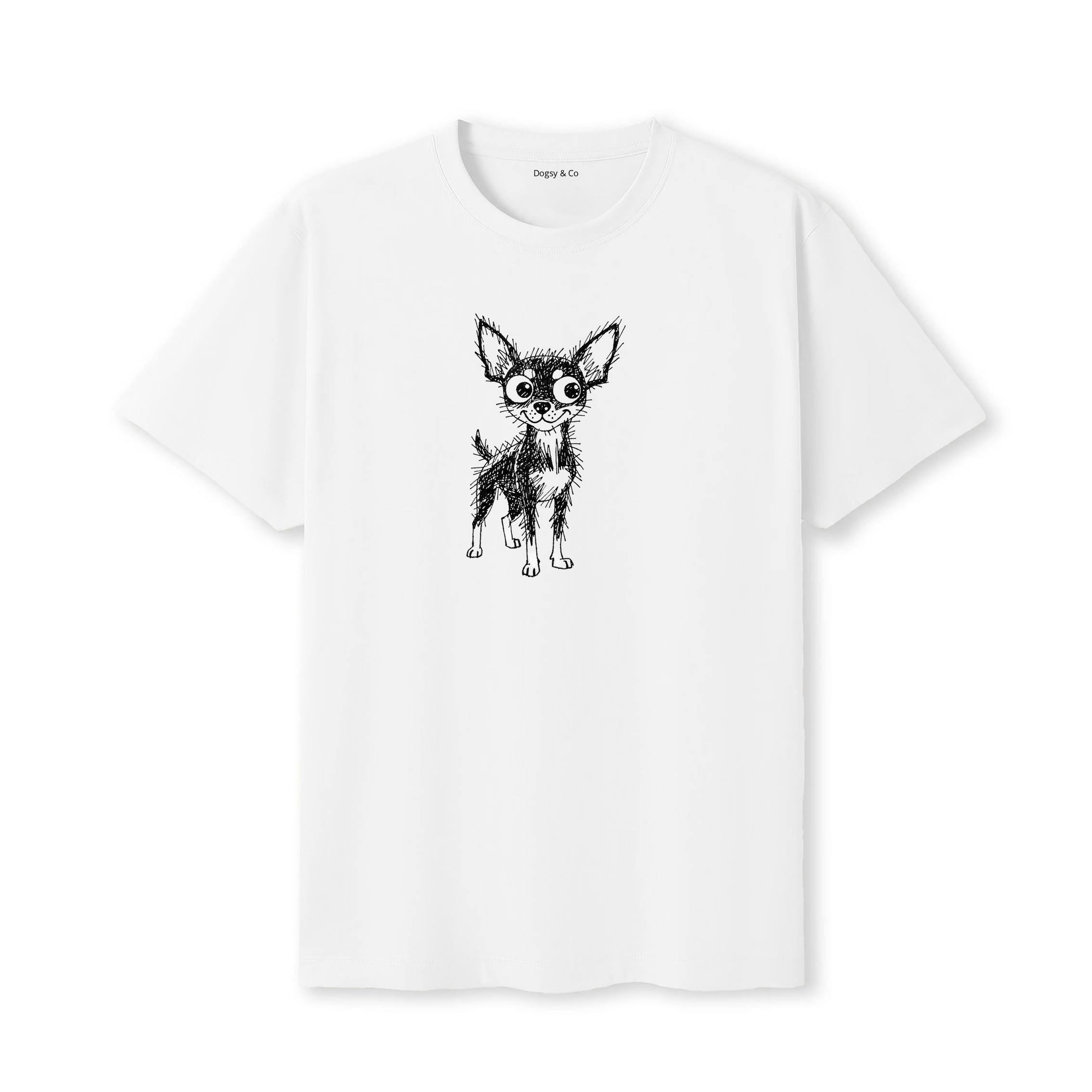 Miniature Pinscher Scraggy Dog T-Shirt - White