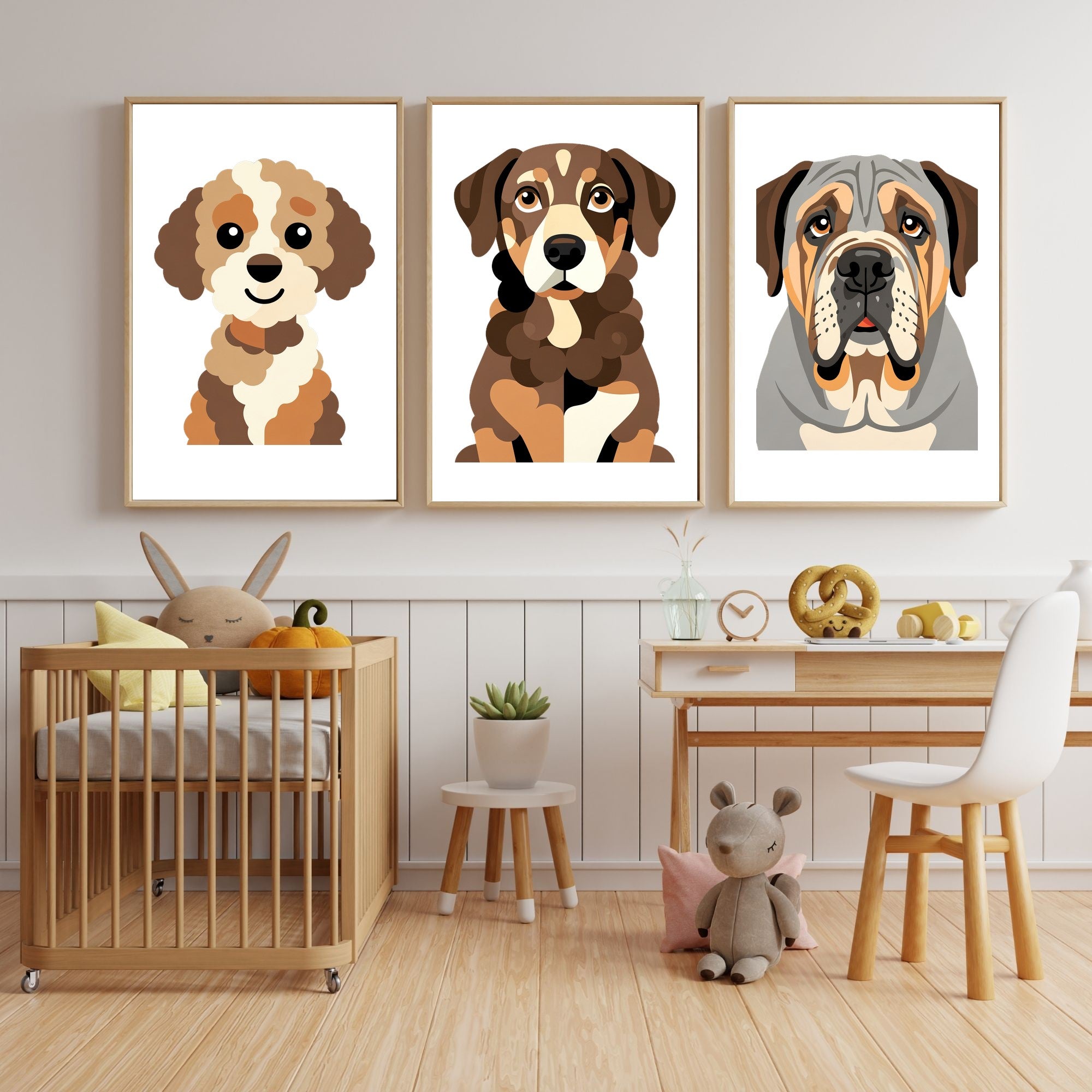 Bold Block Art Print - Framed Nursery Mockup