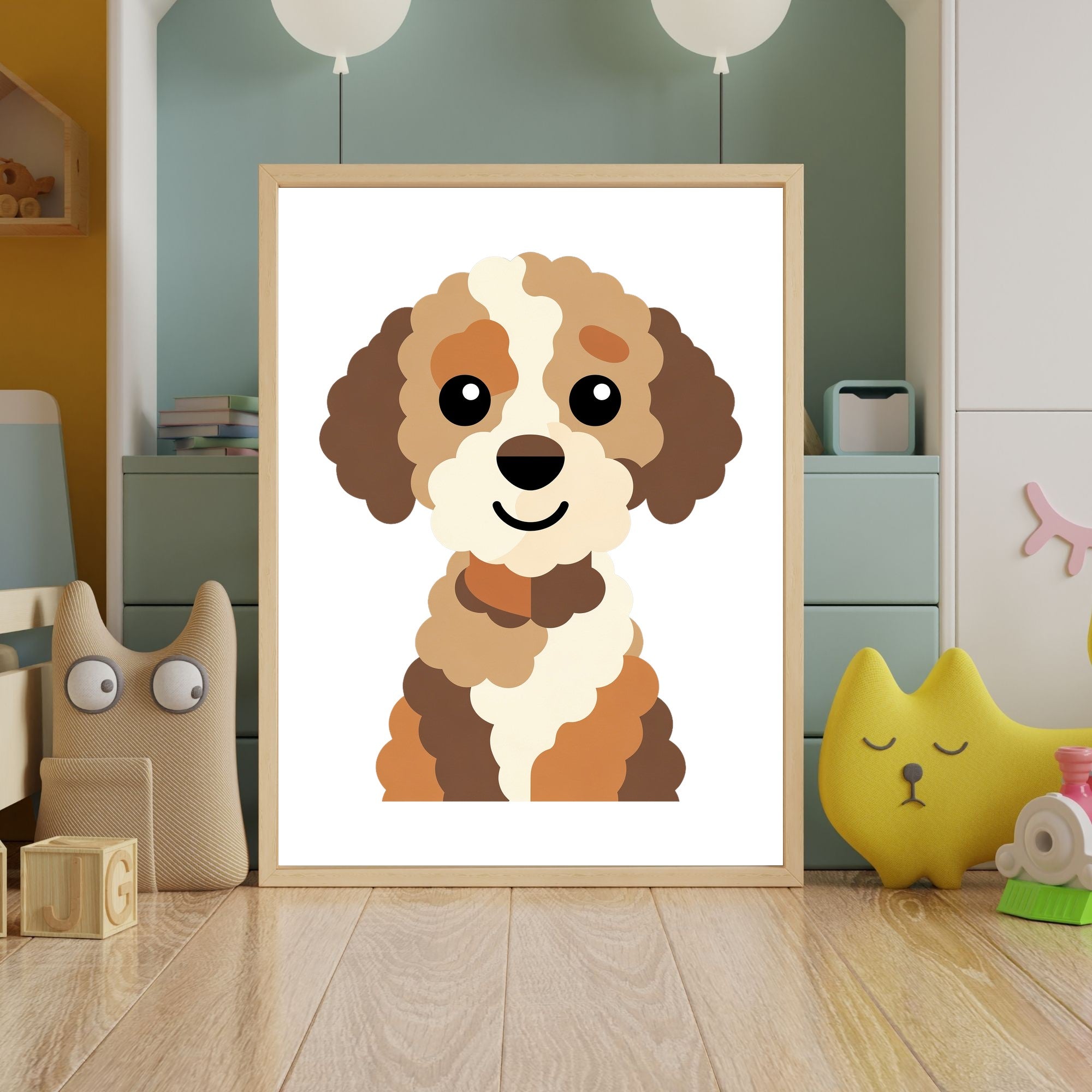 Bold Block Art Print - Framed Nursery Mockup