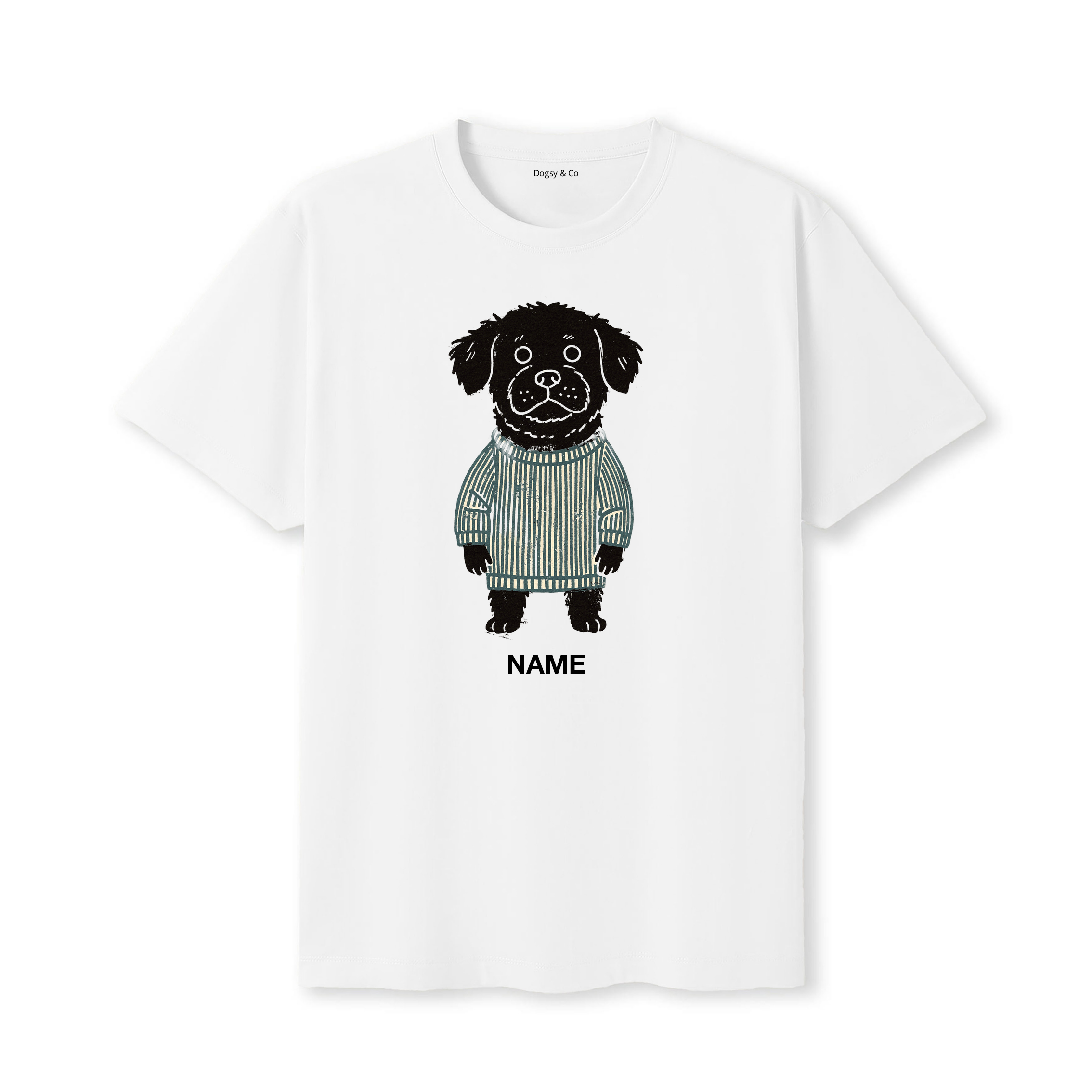 Moodle Jumper Dog Custom T-Shirt - White