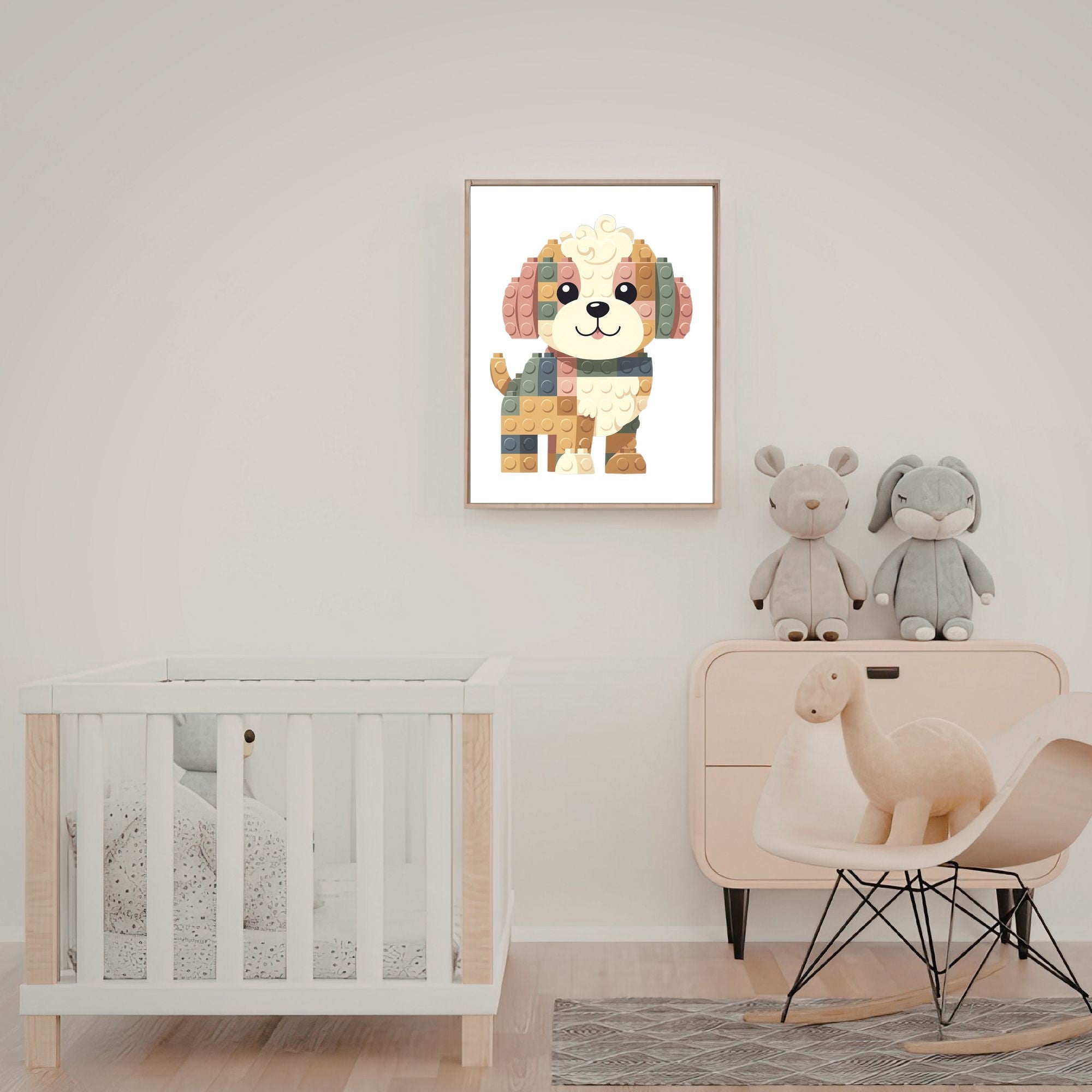 Moodle Lego Dog - White