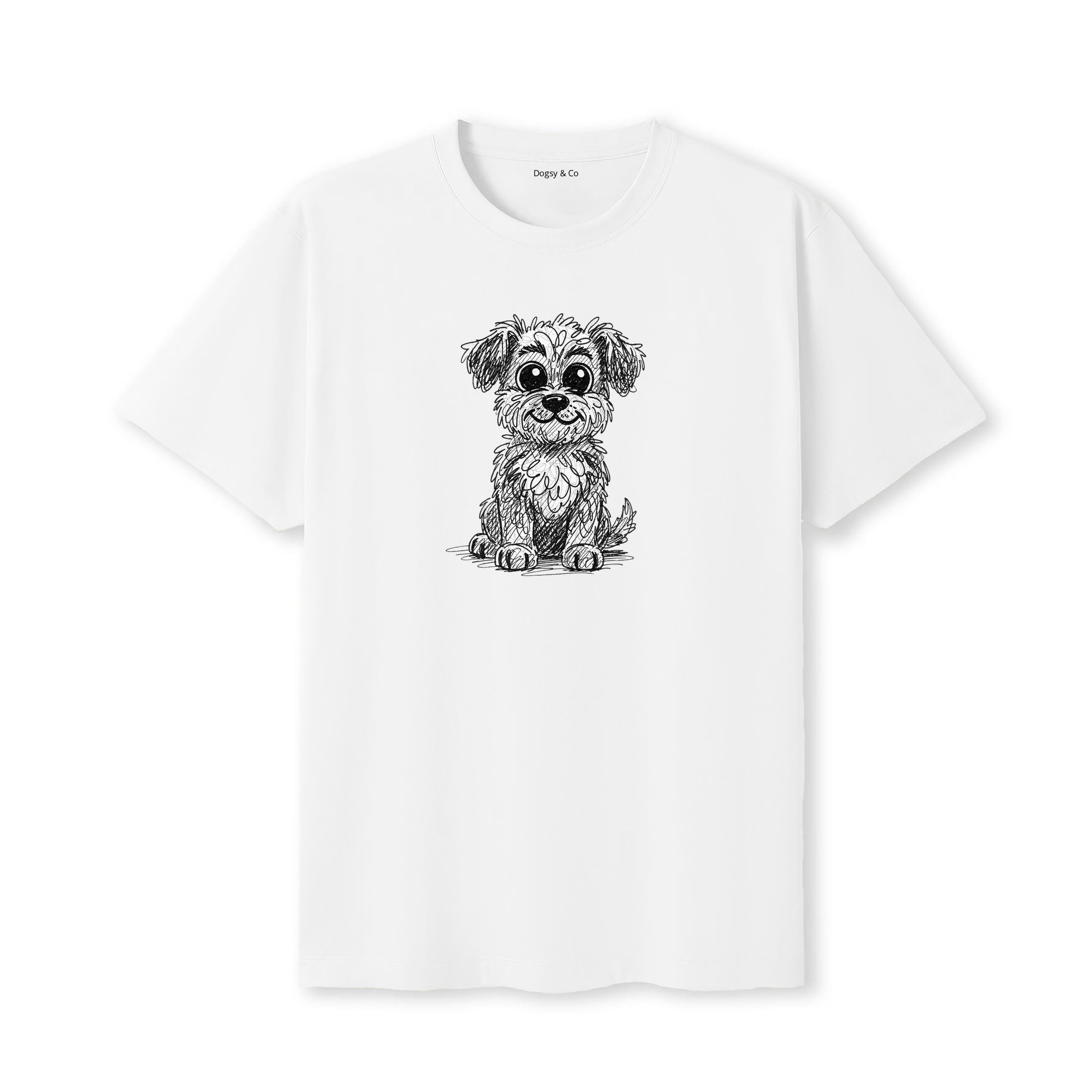 Moodle Scraggy Dog T-Shirt - White