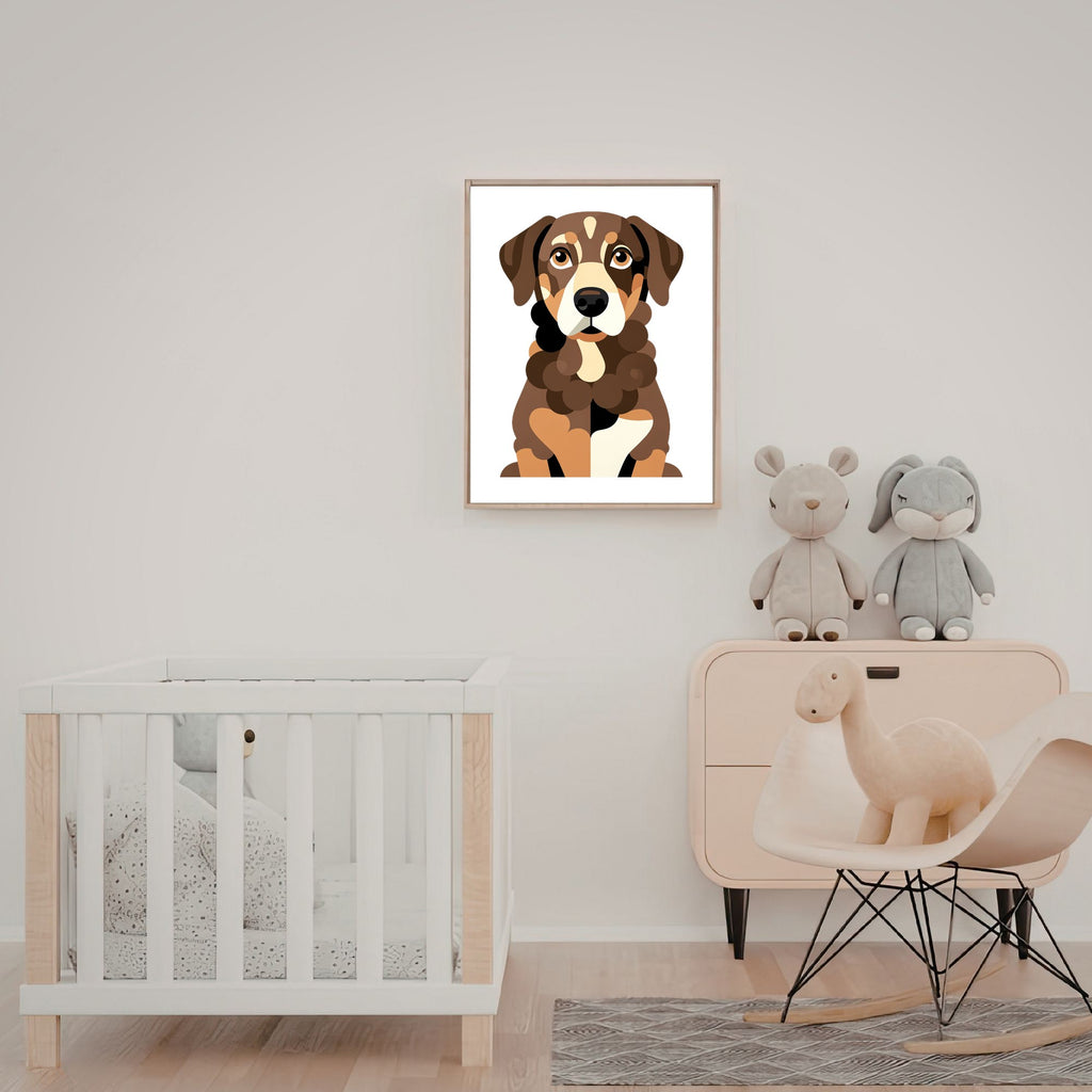 Bold Block Art Print - Framed Nursery Mockup