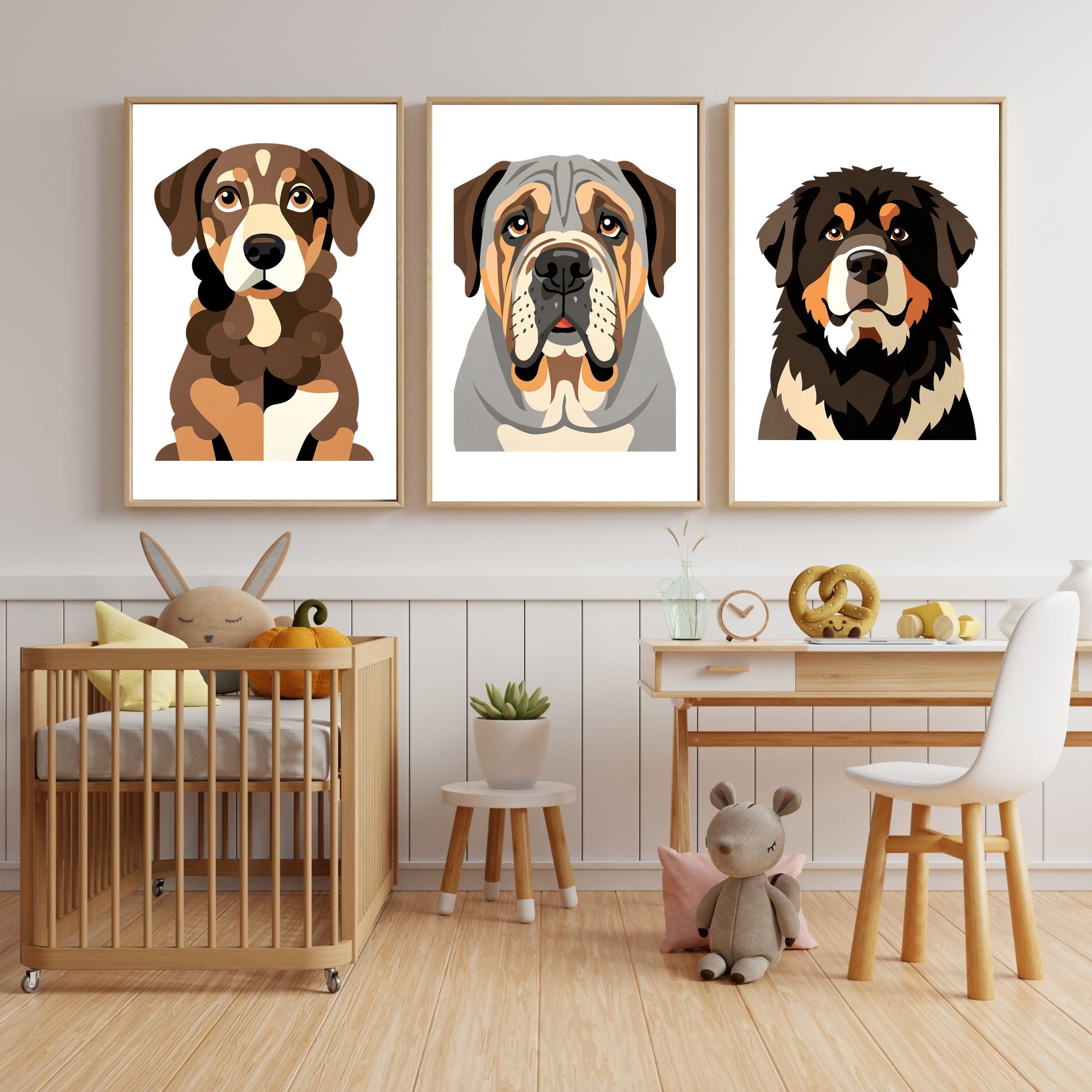 Bold Block Art Print - Framed Nursery Mockup