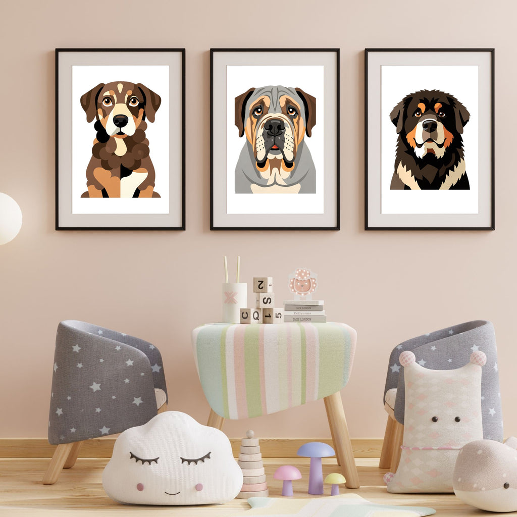 Bold Block Art Print - Framed Nursery Mockup