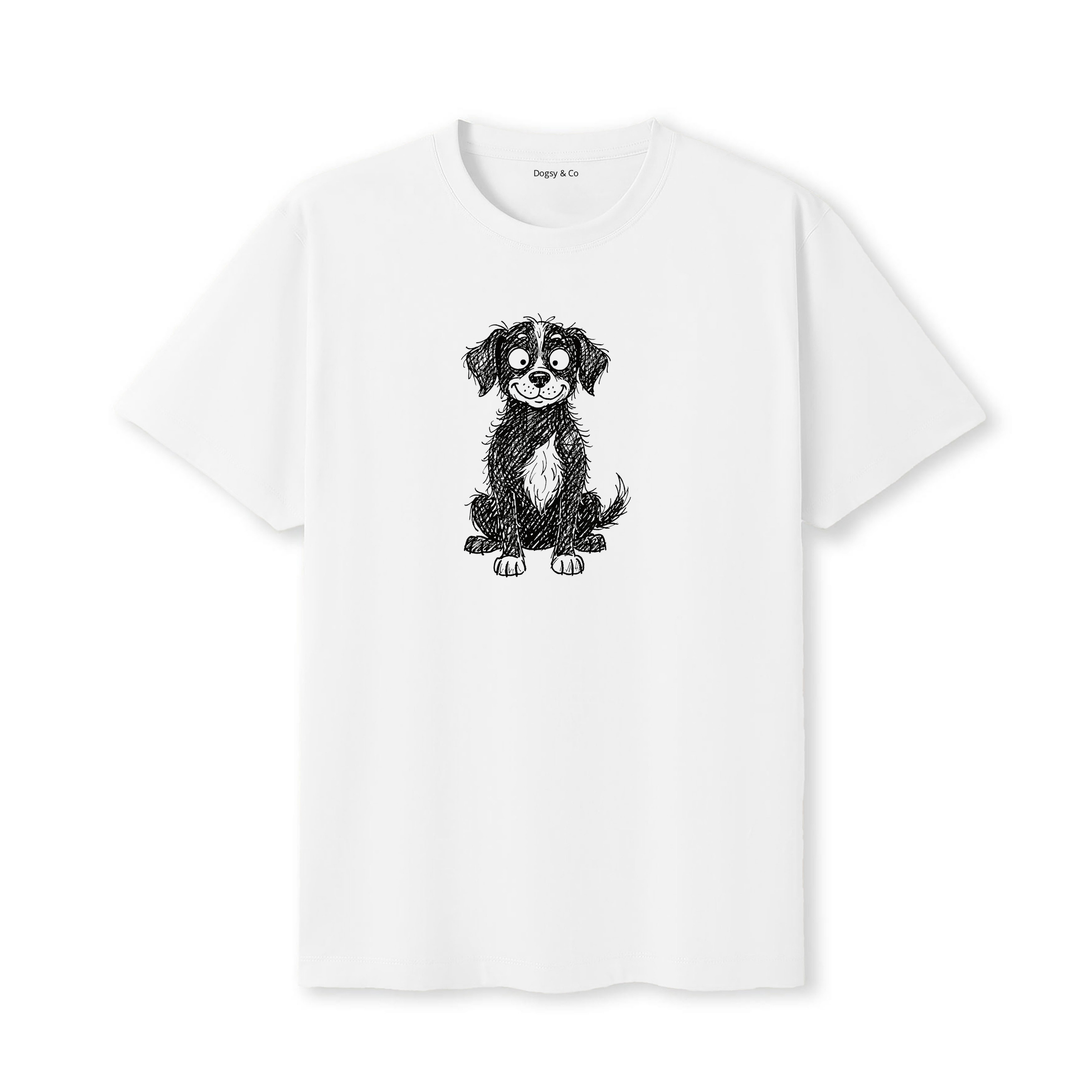 Murray River Retriever Scraggy Dog T-Shirt - White