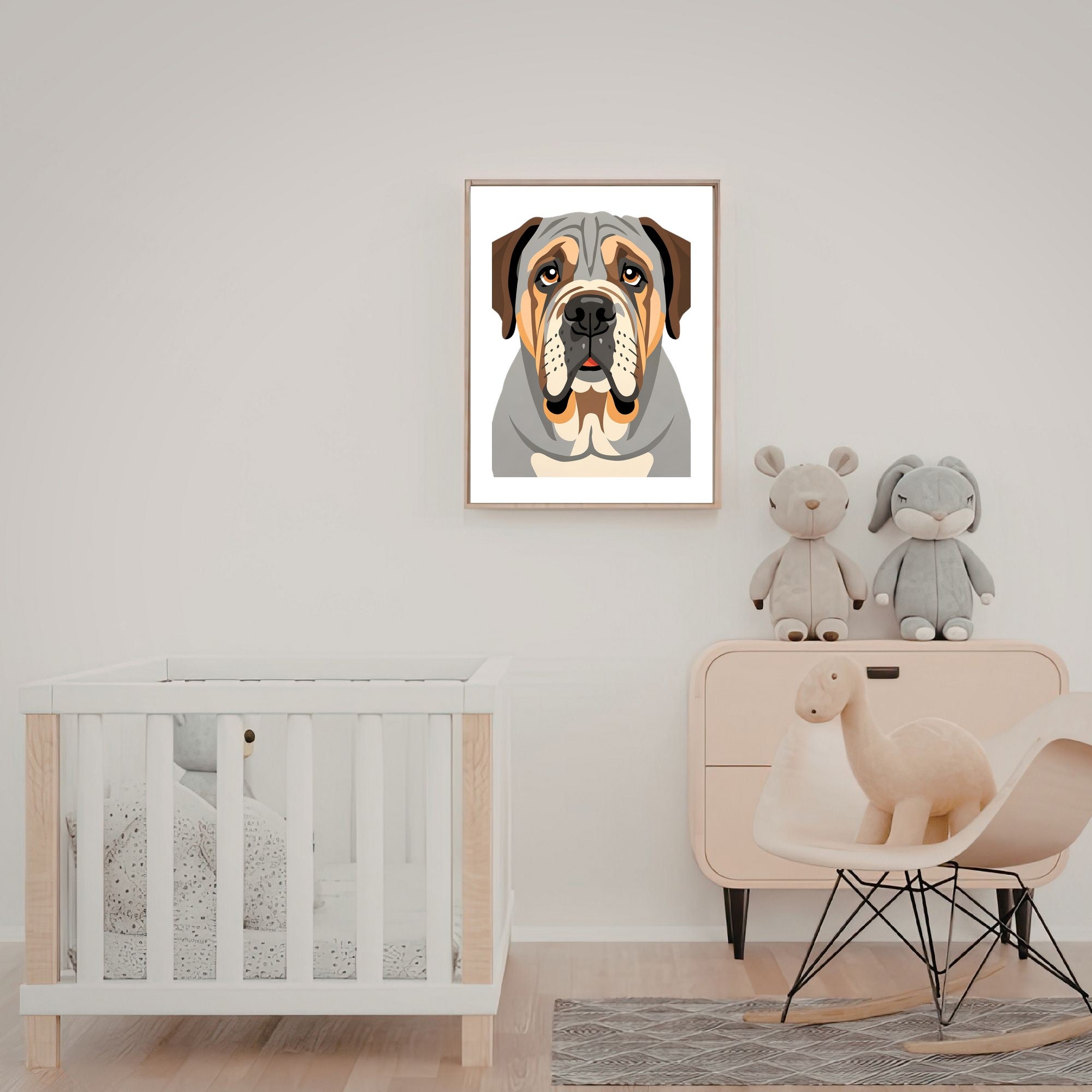 Bold Block Art Print - Framed Nursery Mockup