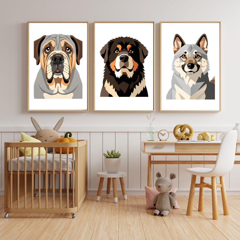 Bold Block Art Print - Framed Nursery Mockup