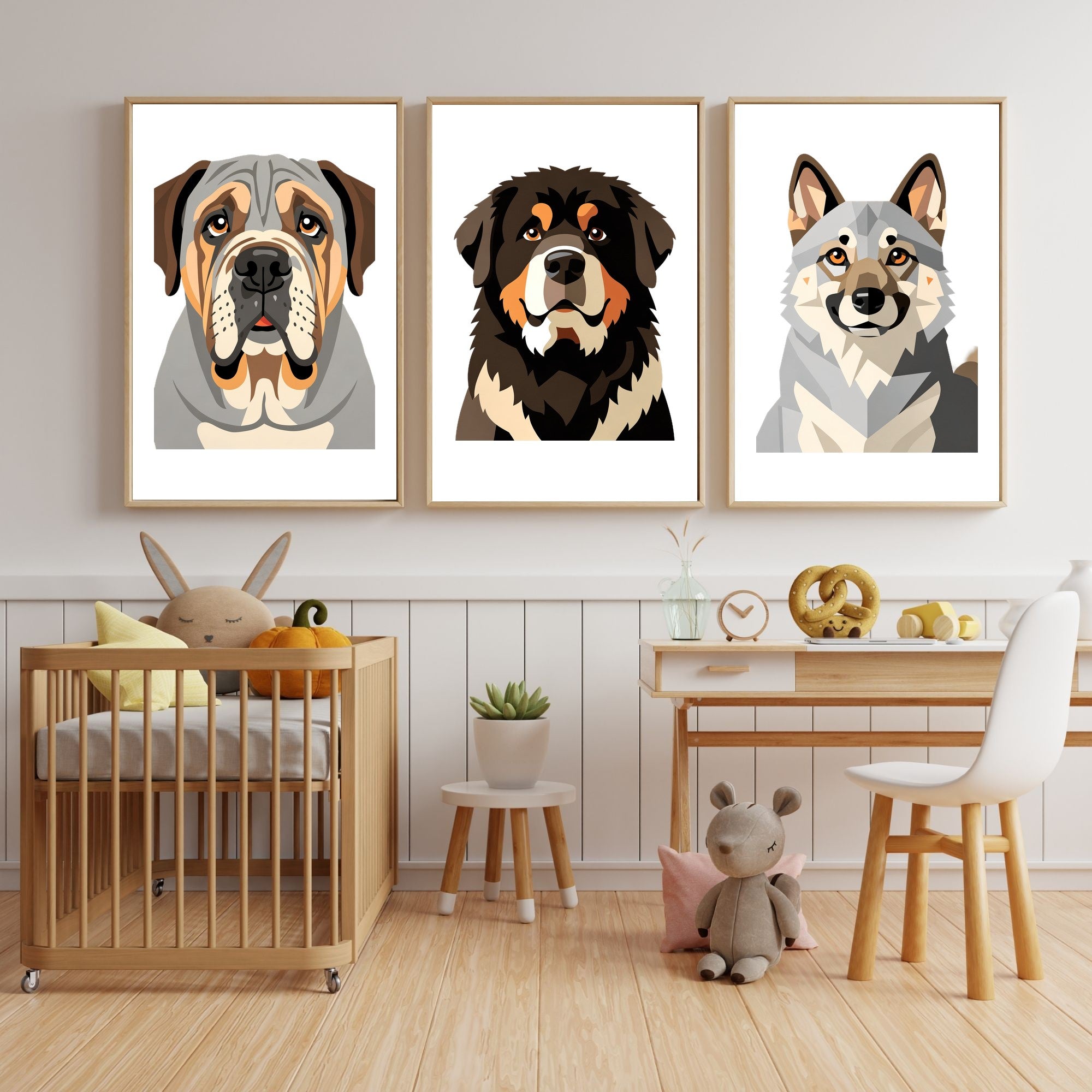 Bold Block Art Print - Framed Nursery Mockup
