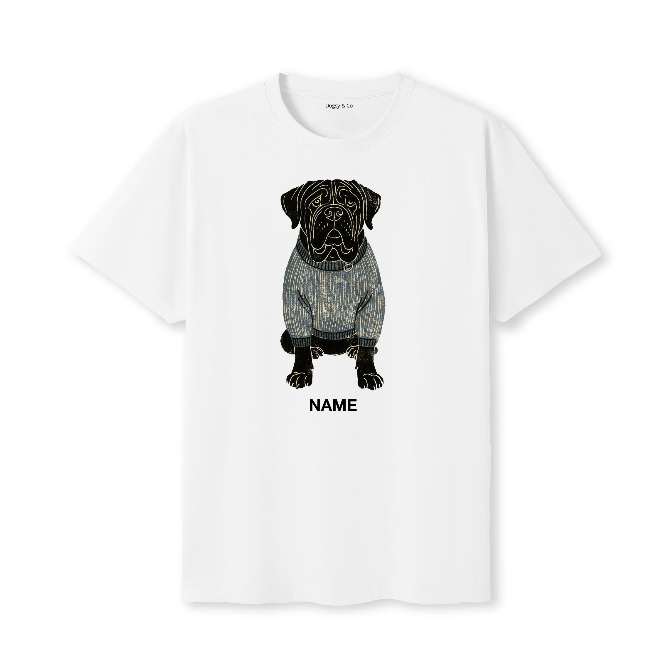 Neapolitan Mastiff Jumper Dog Custom T-Shirt - White