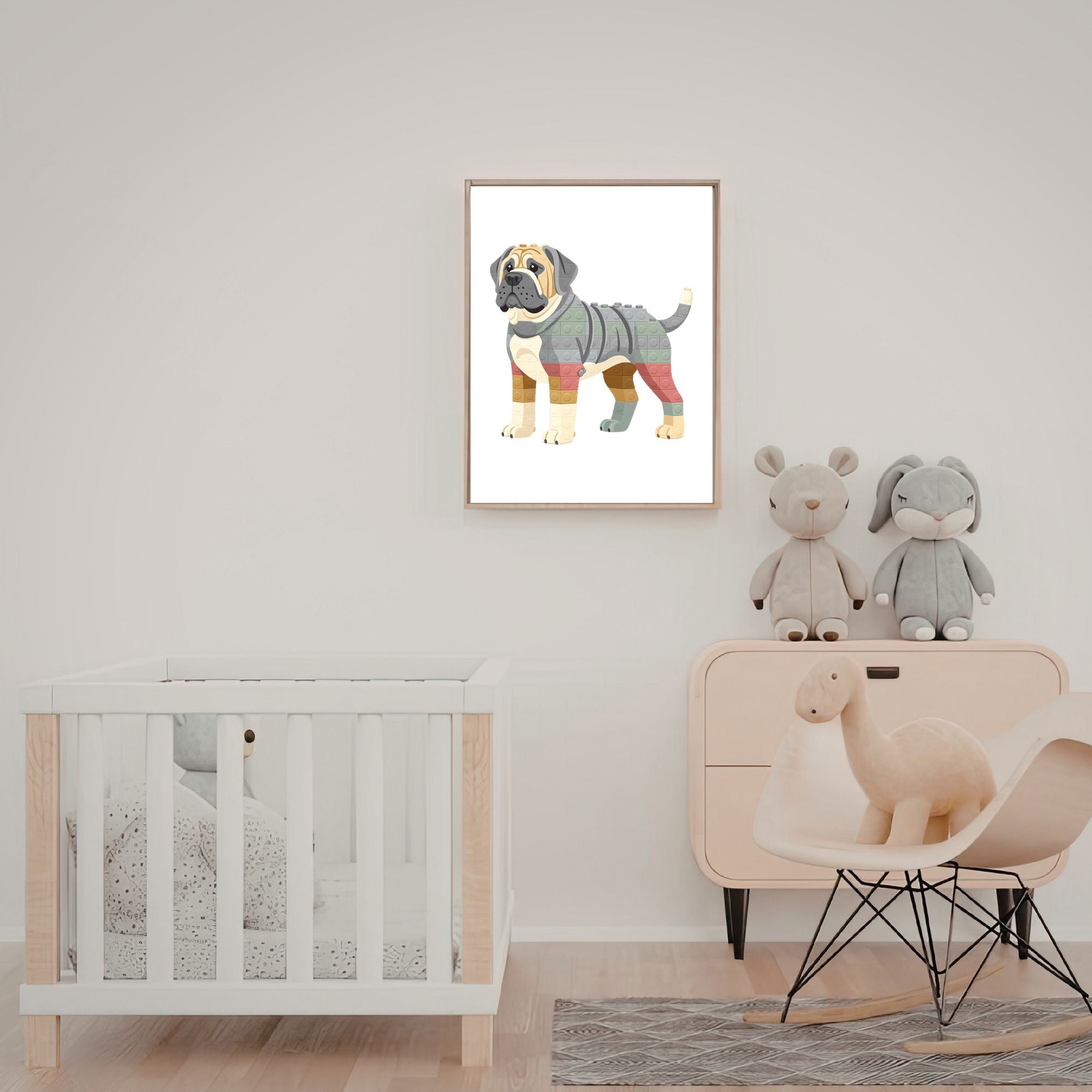 Neapolitan Mastiff Lego Dog - White