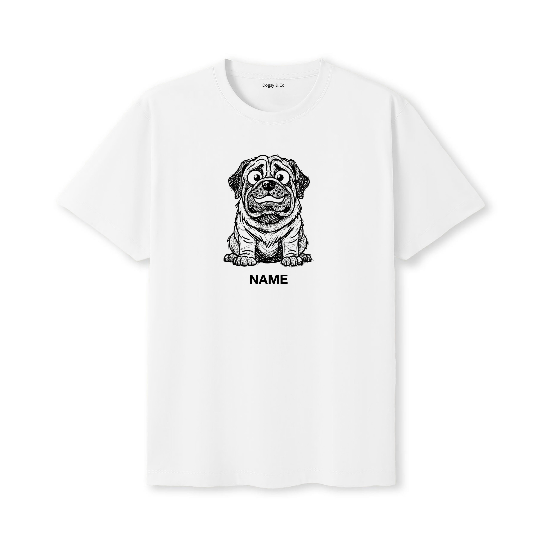 Neapolitan Mastiff Scraggy Dog Custom - White