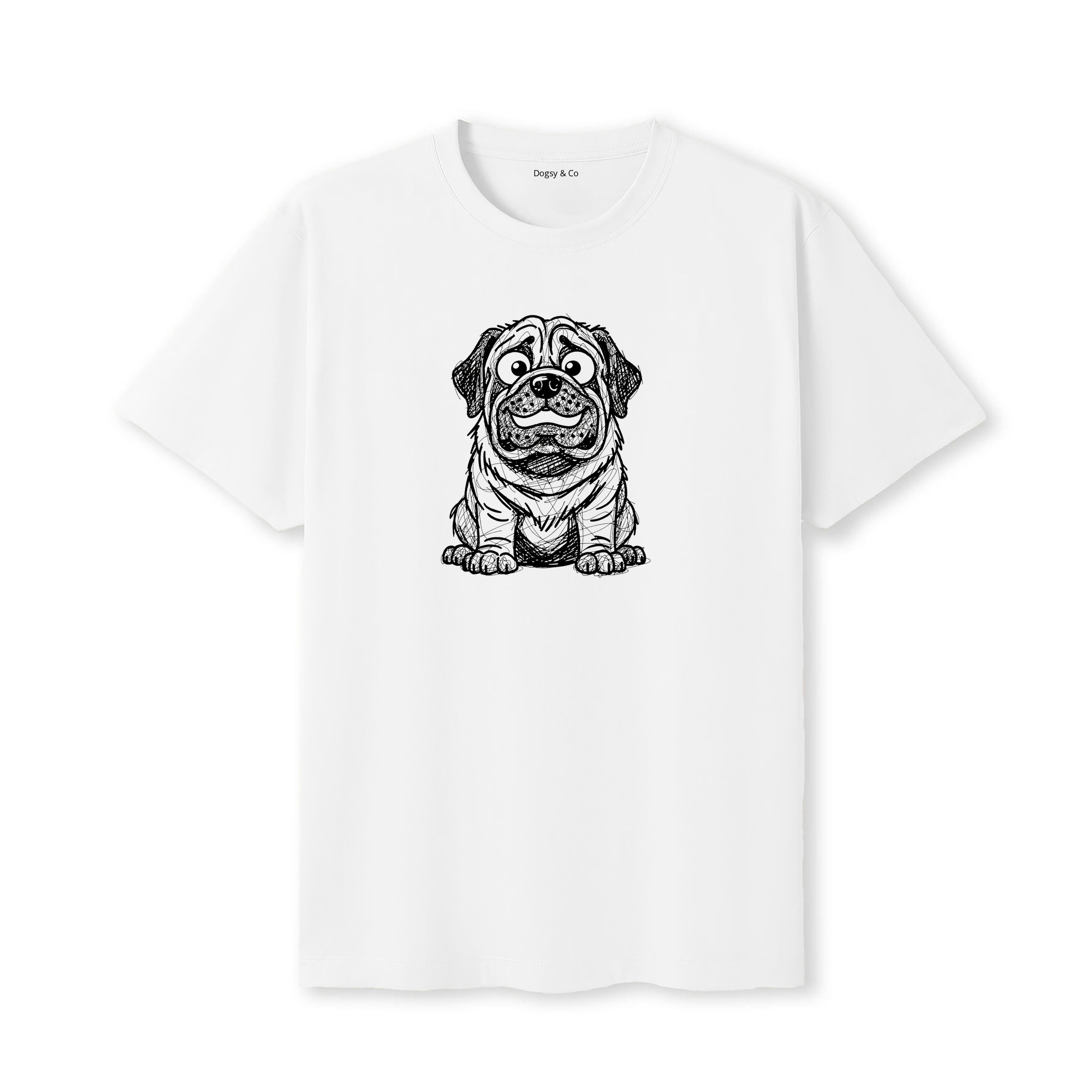Neapolitan Mastiff Scraggy Dog T-Shirt - White