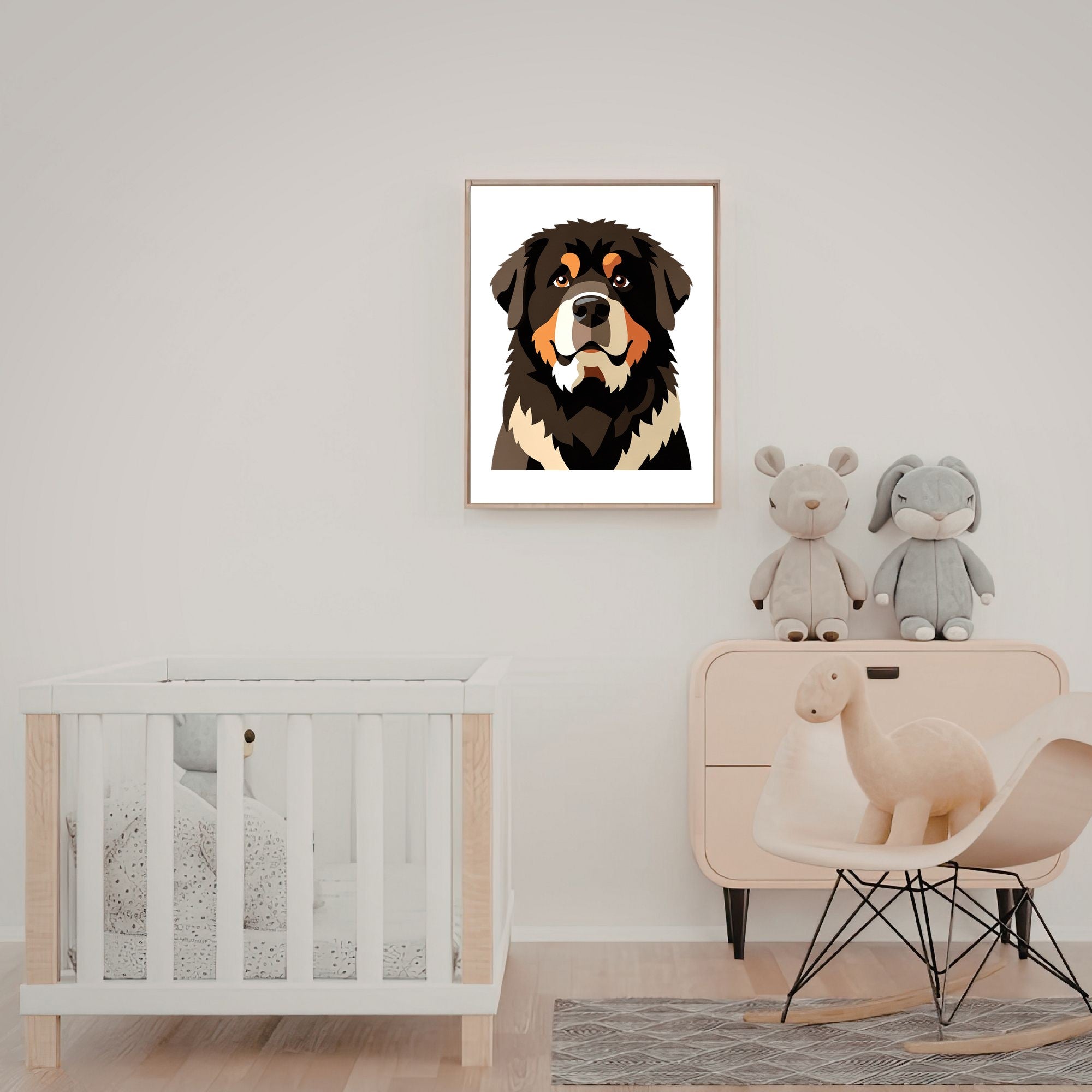 Bold Block Art Print - Framed Nursery Mockup