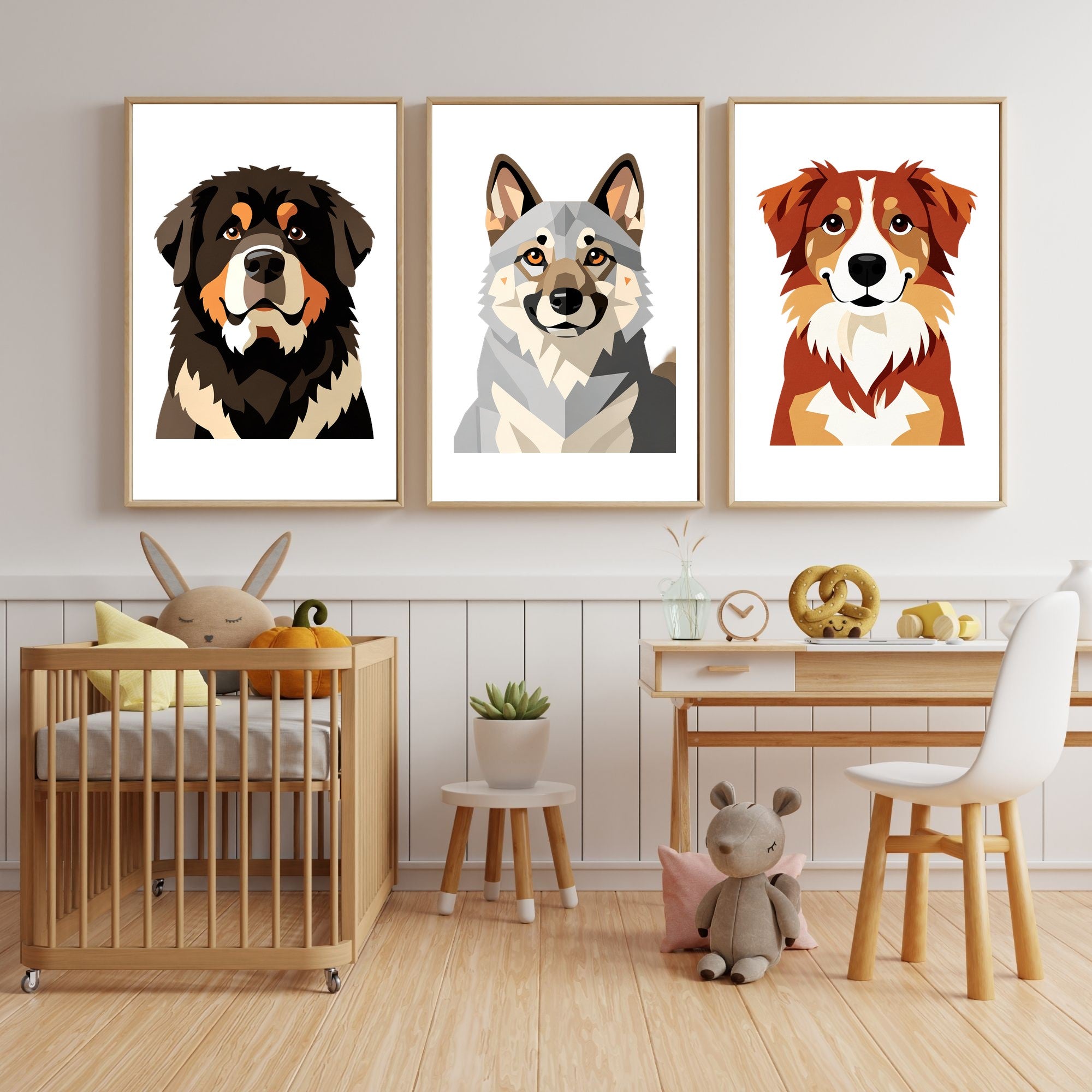 Bold Block Art Print - Framed Nursery Mockup