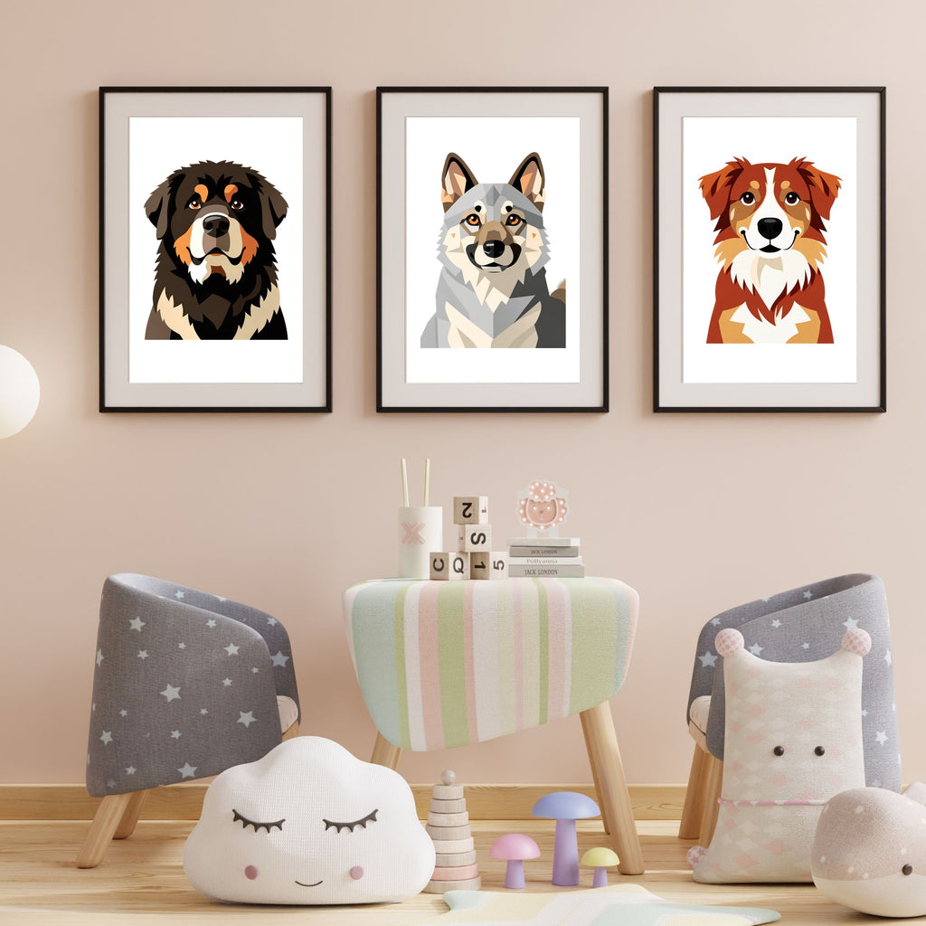 Bold Block Art Print - Framed Nursery Mockup