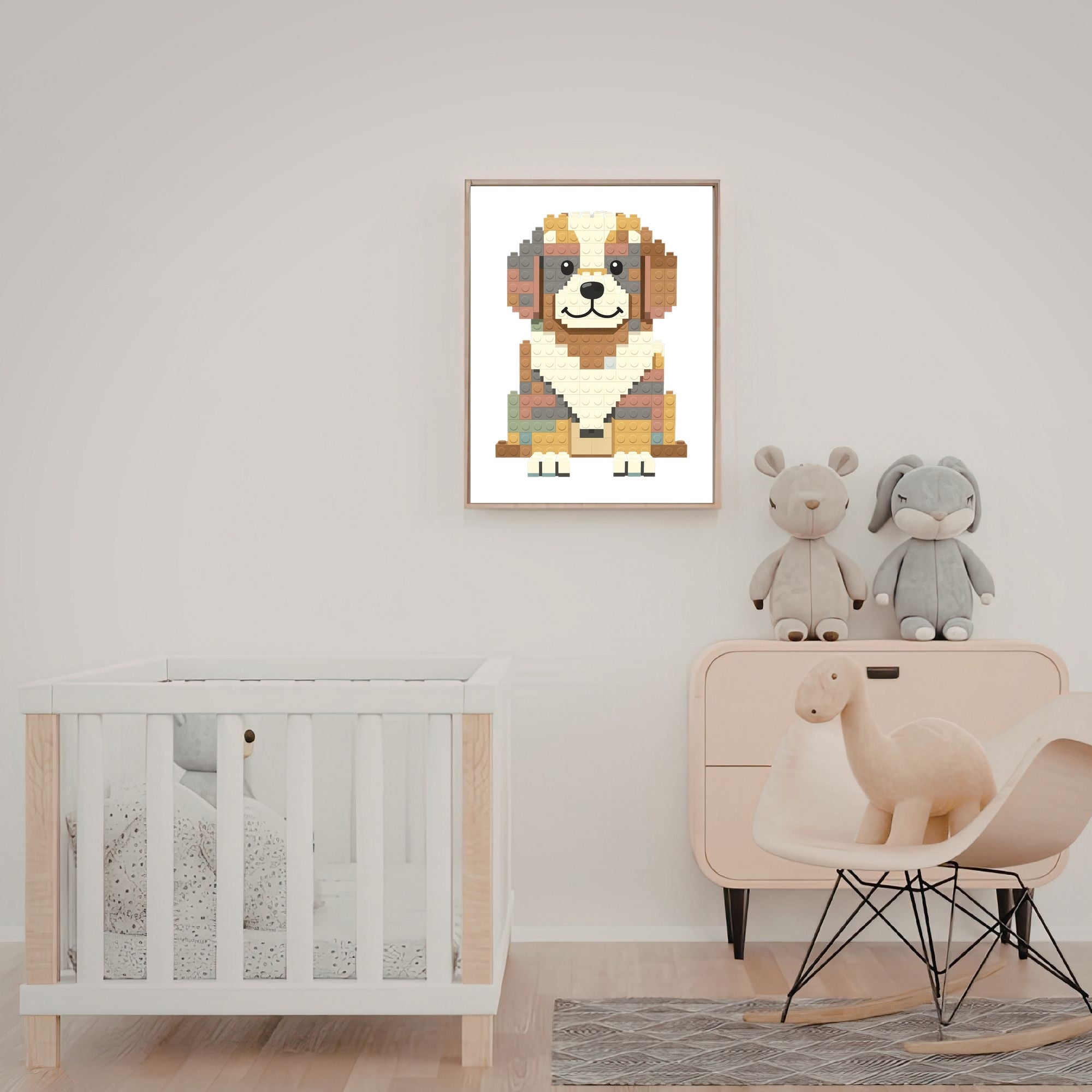 Newfoundland Lego Dog - White
