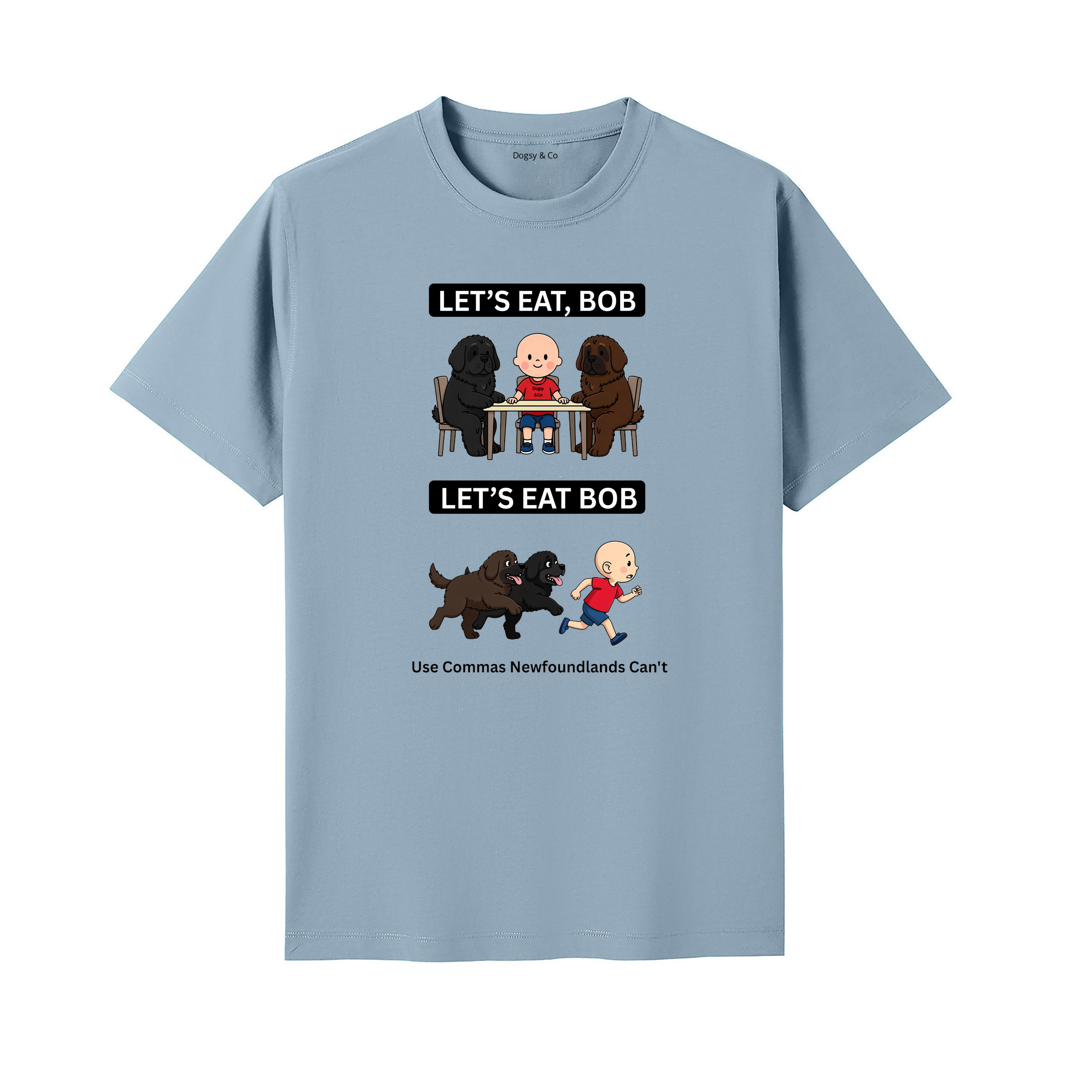 Newfoundland Let's Eat Bob T-Shirt - seafoam blue