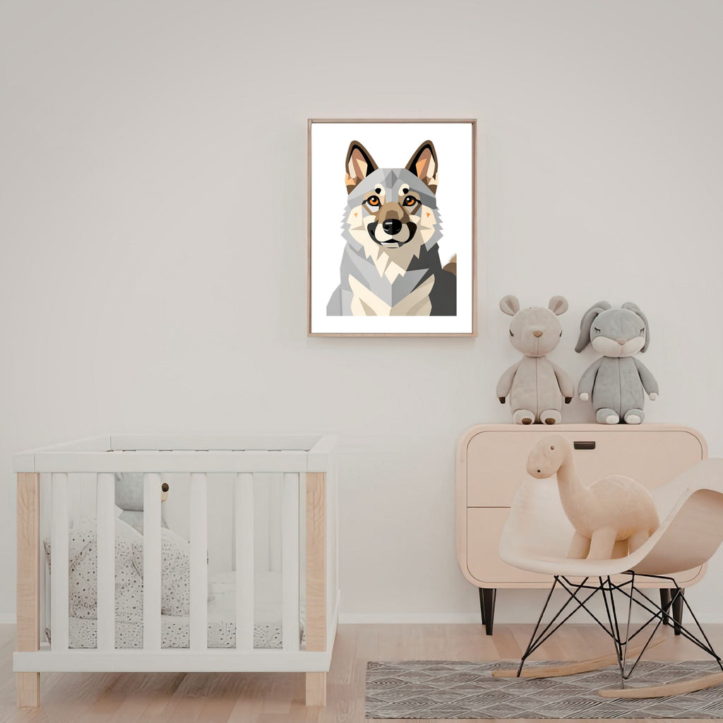 Bold Block Art Print - Framed Nursery Mockup