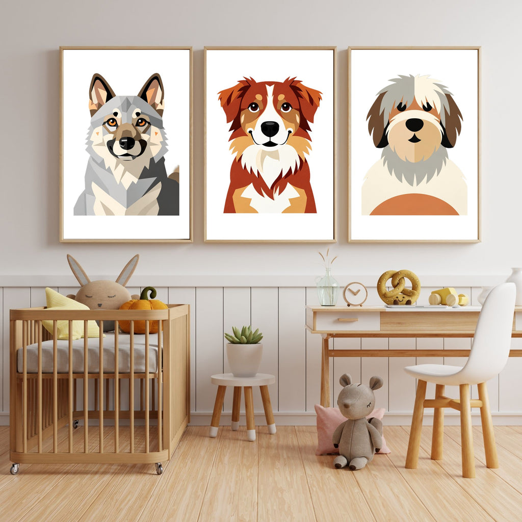 Bold Block Art Print - Framed Nursery Mockup
