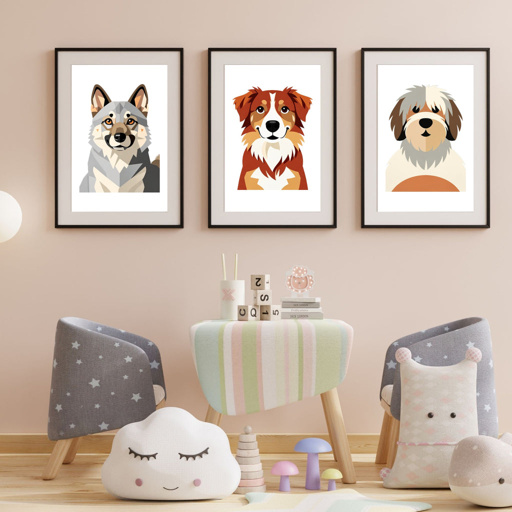 Bold Block Art Print - Framed Nursery Mockup